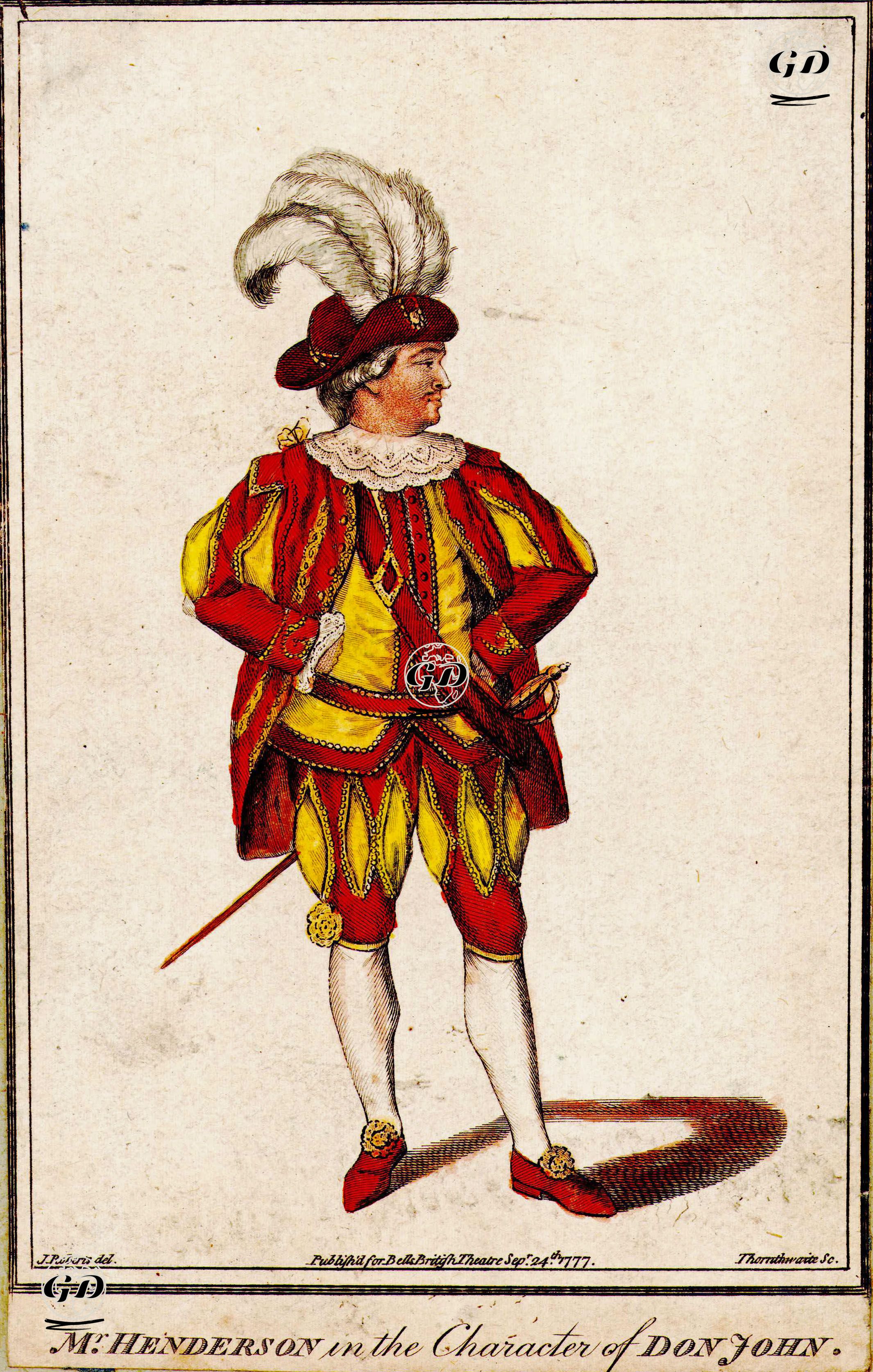 Mr.Henderson In The Character Of Don John - James Roberts (1753-1810) - 1777