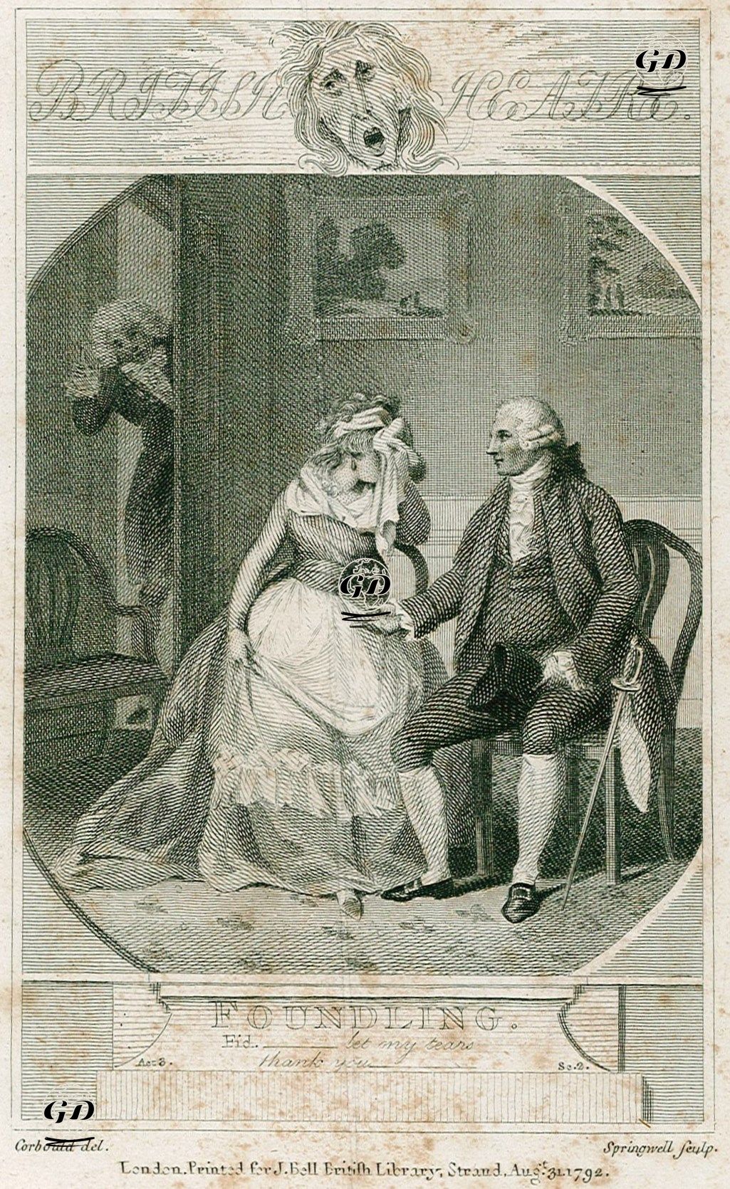 "Terkedilmiş Çocuk"  III. Perde II.Sahne - Corbould - 1792