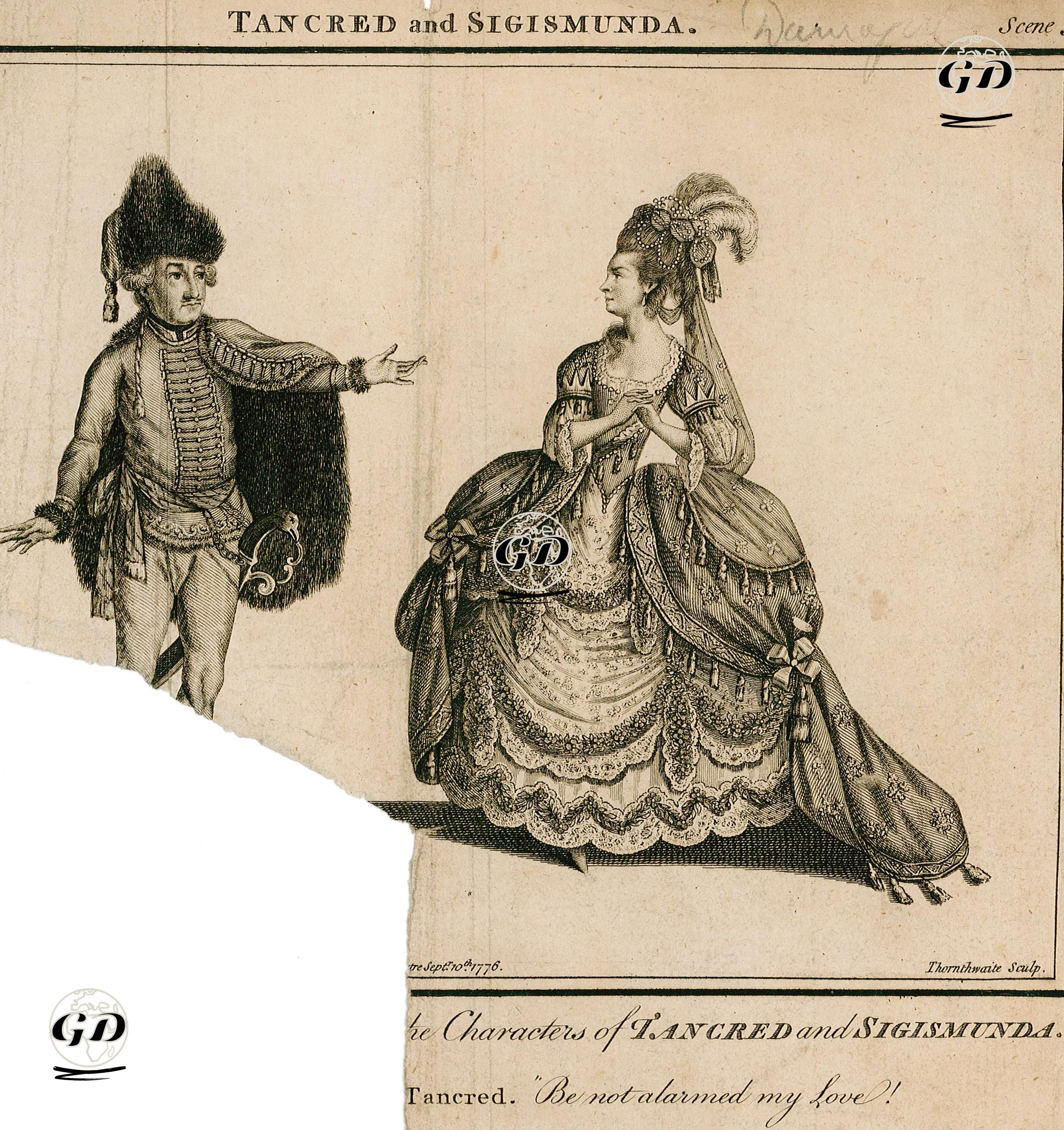 Mr.Garrick And Miss. Younge In The Characters Of Tancred And Sigismunda Act.V Sc.V  - James Roberts (1753-1810) - 1776