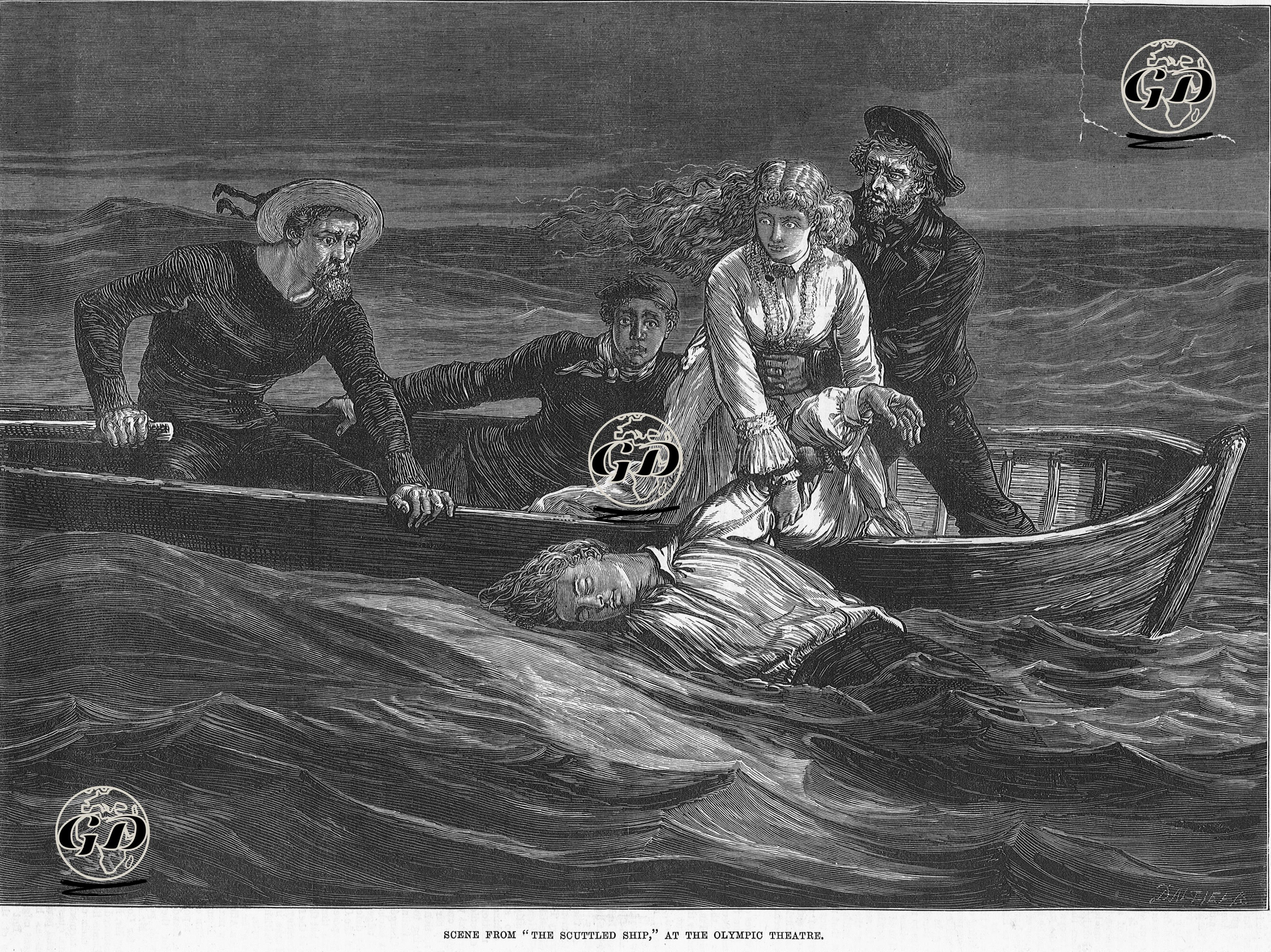 "Filika" Oyununda Bir Sahne, Olimpiyat Tiyatrosu -  - 1877