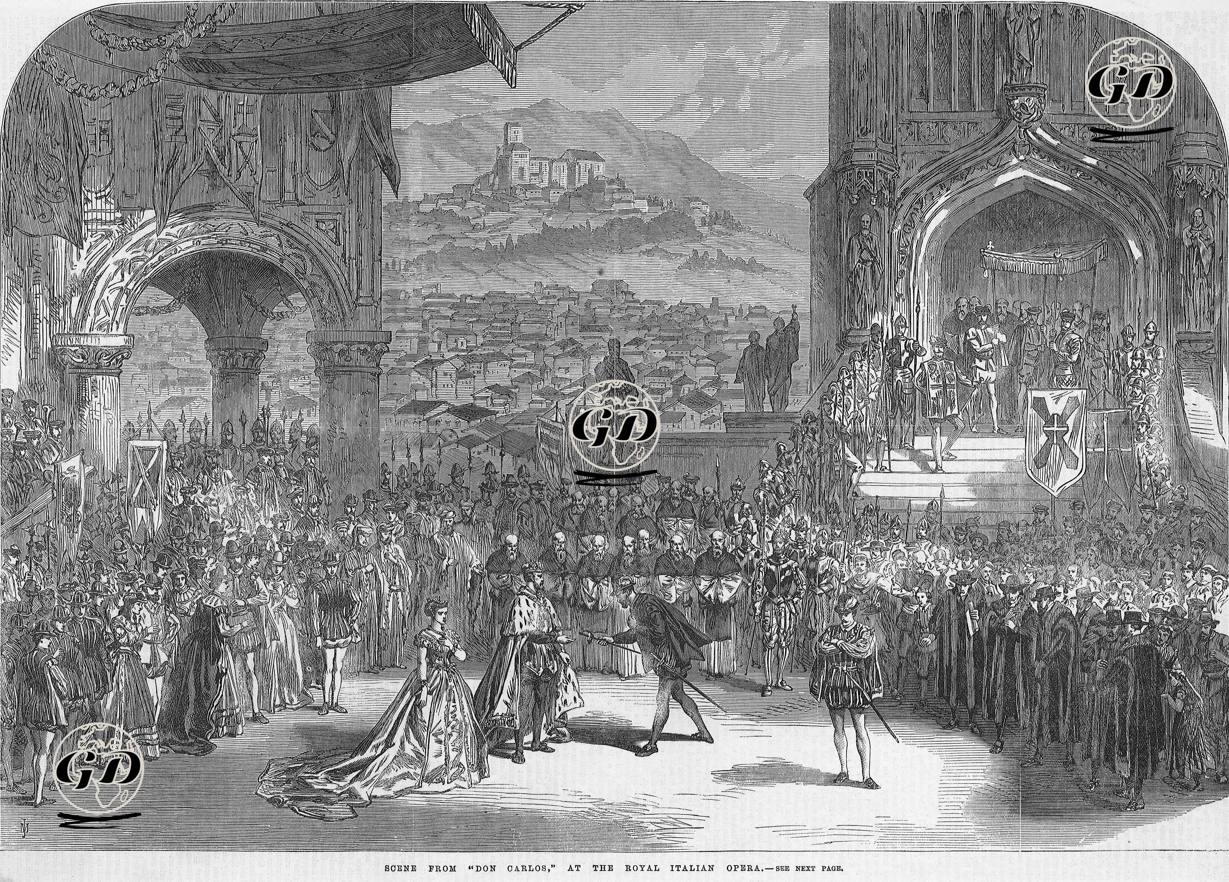 "Don Carlos" Operasından Bir Sahne, Kraliyet İtalyan Operası  -  - 1867