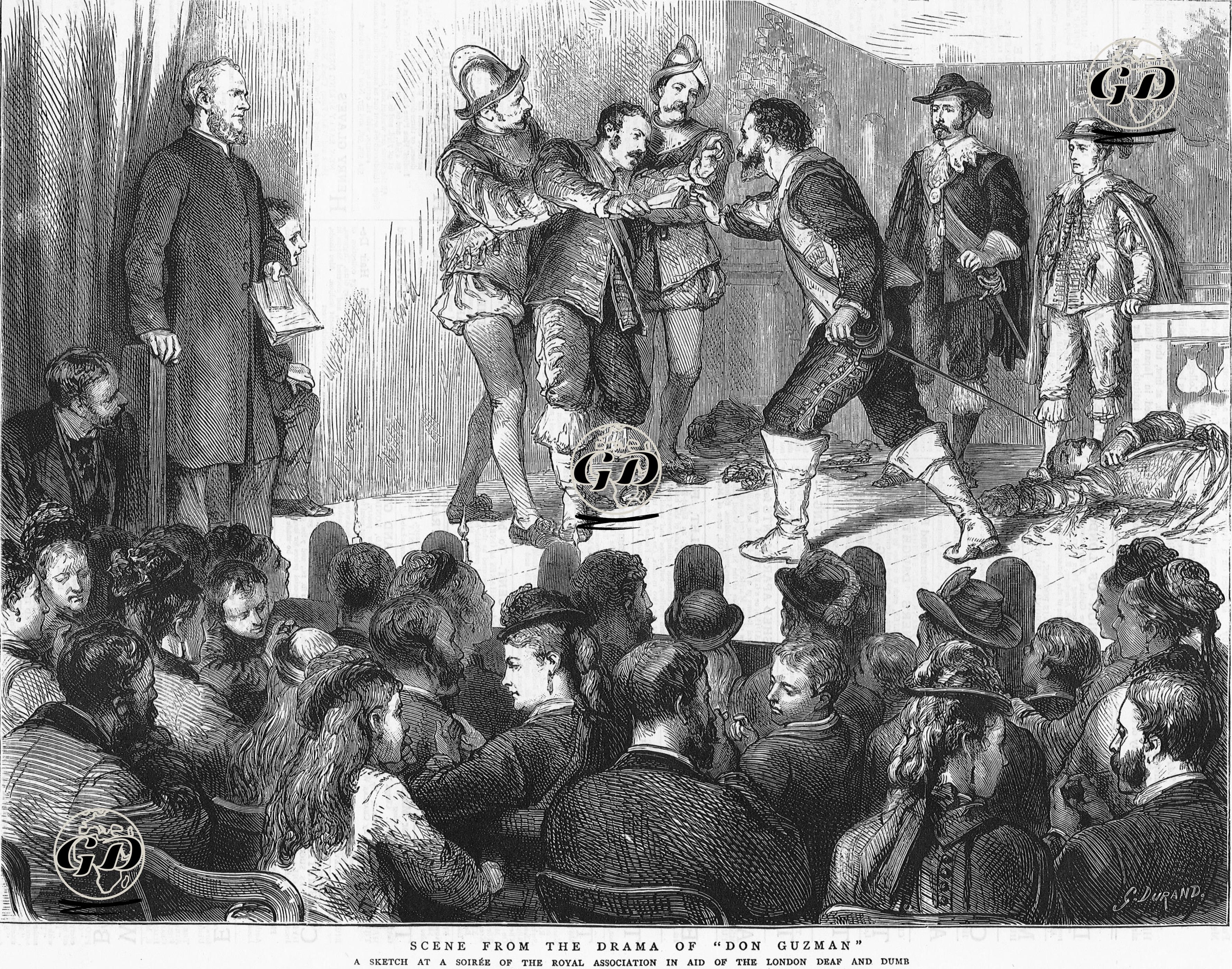 "Don Guzman" Oyunundan Bir Sahne -  - 1877