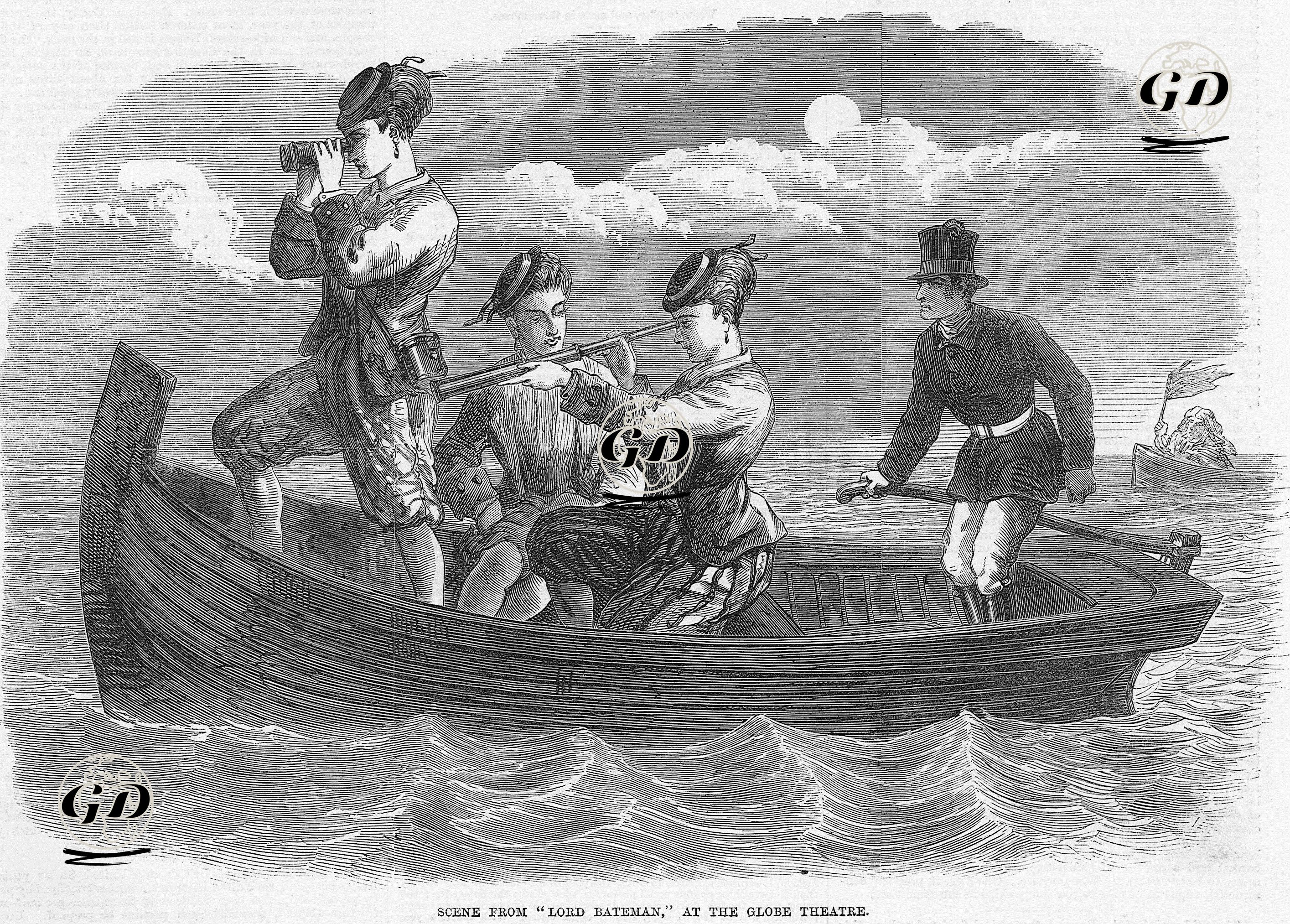 Scene From "Lord Bateman" At The Globe Theatre  -  - 1870
