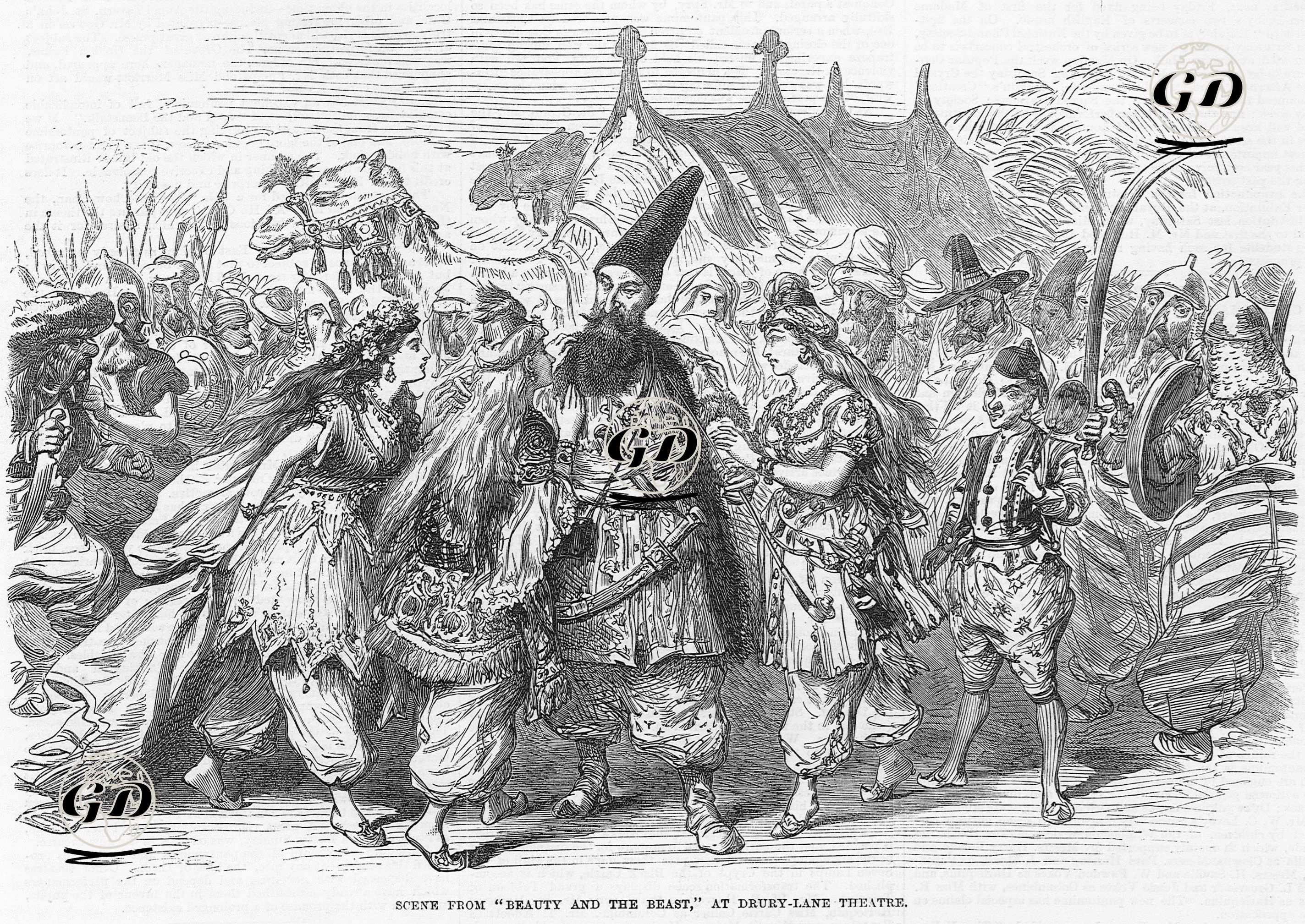 "Güzel Ve Çirkin" Oyunundan Bir Sahne, Drury Lane Tiyatrosu  -  - 1870