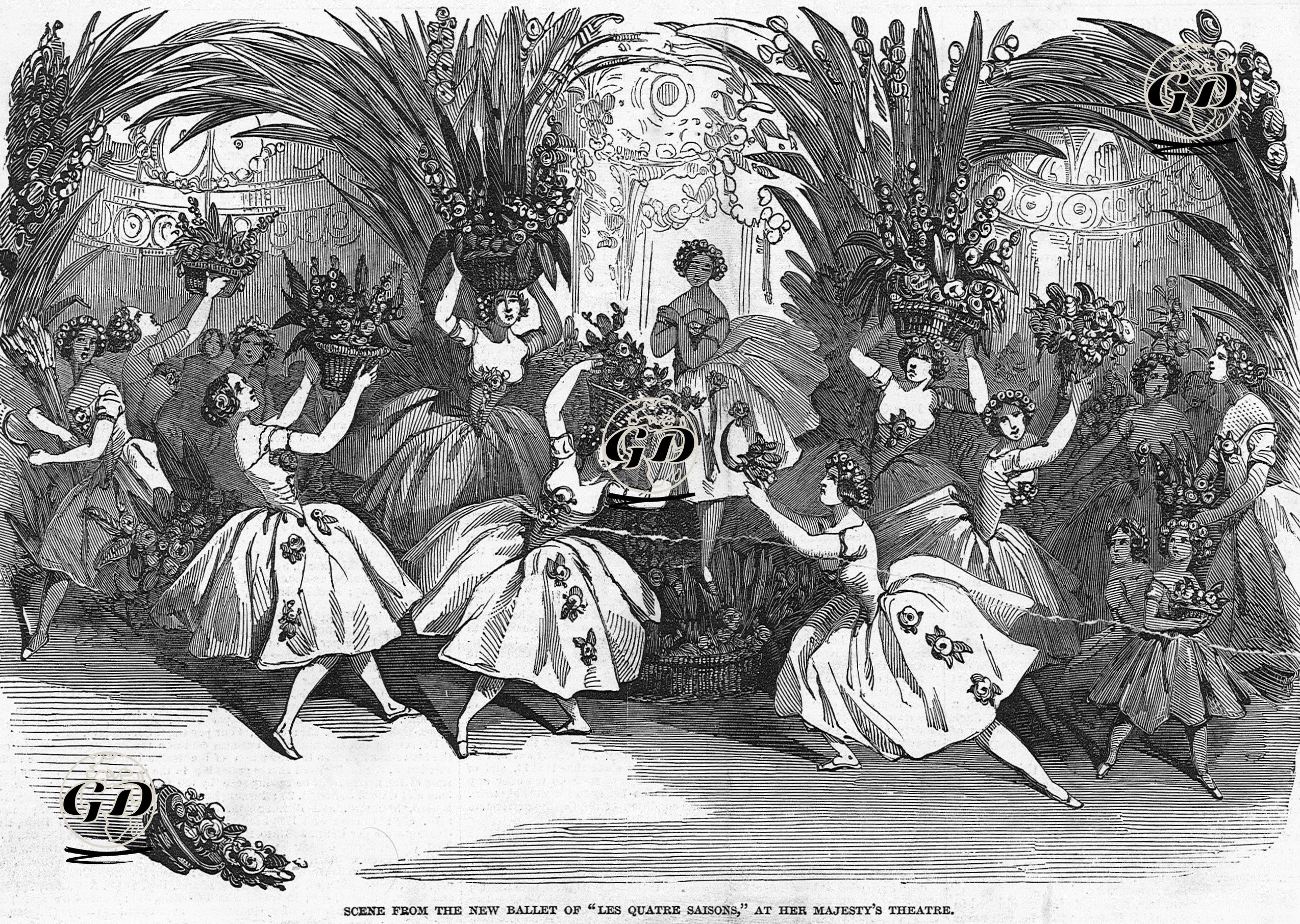 Scene From The New Ballet Of "Les Quatre Saisons" At Her Majesty's Theatre  -  - 1848