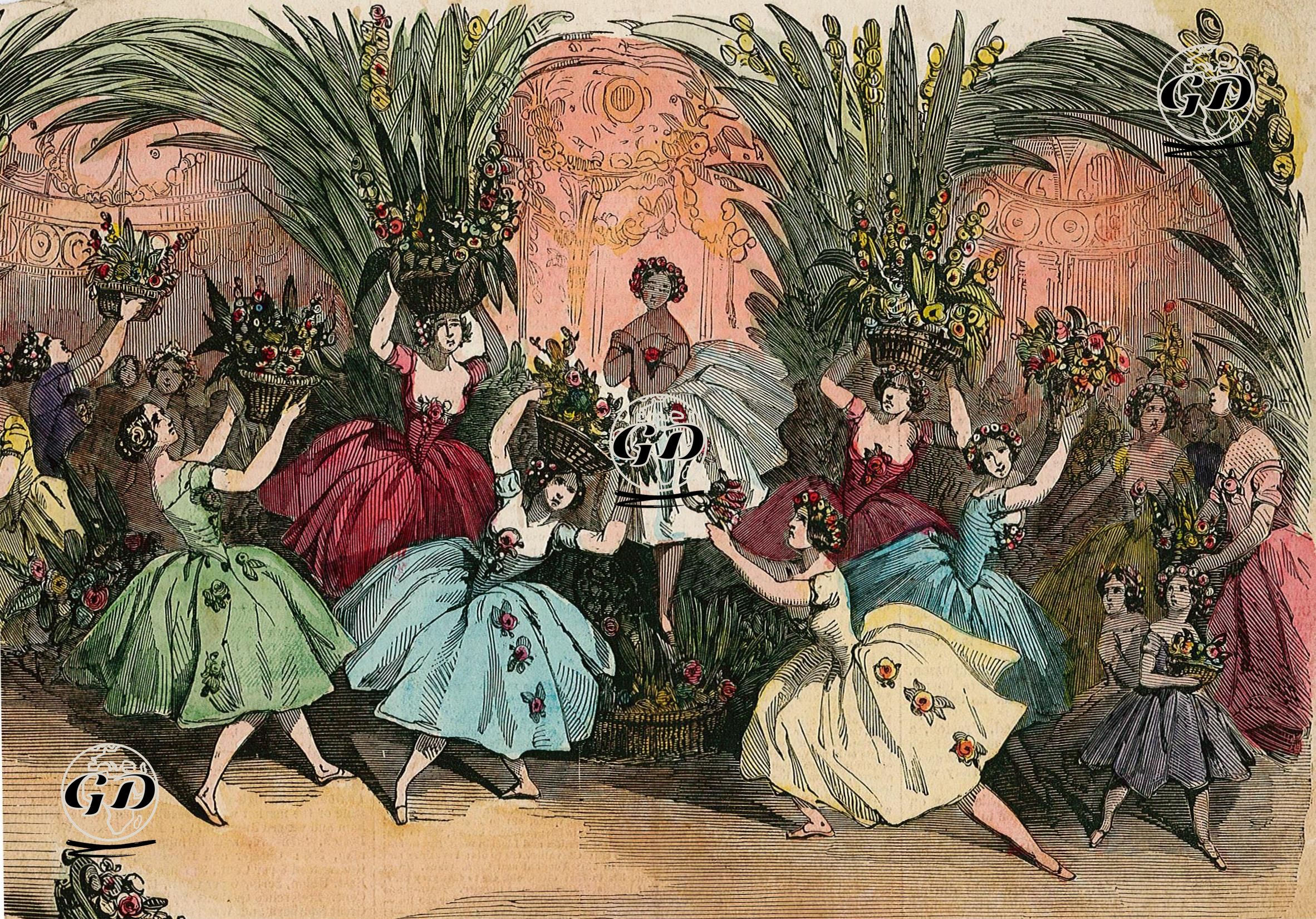 "Dört Mevsim" Balesinden Bir Sahne, Kraliyet Tiyatrosu -  - 1848