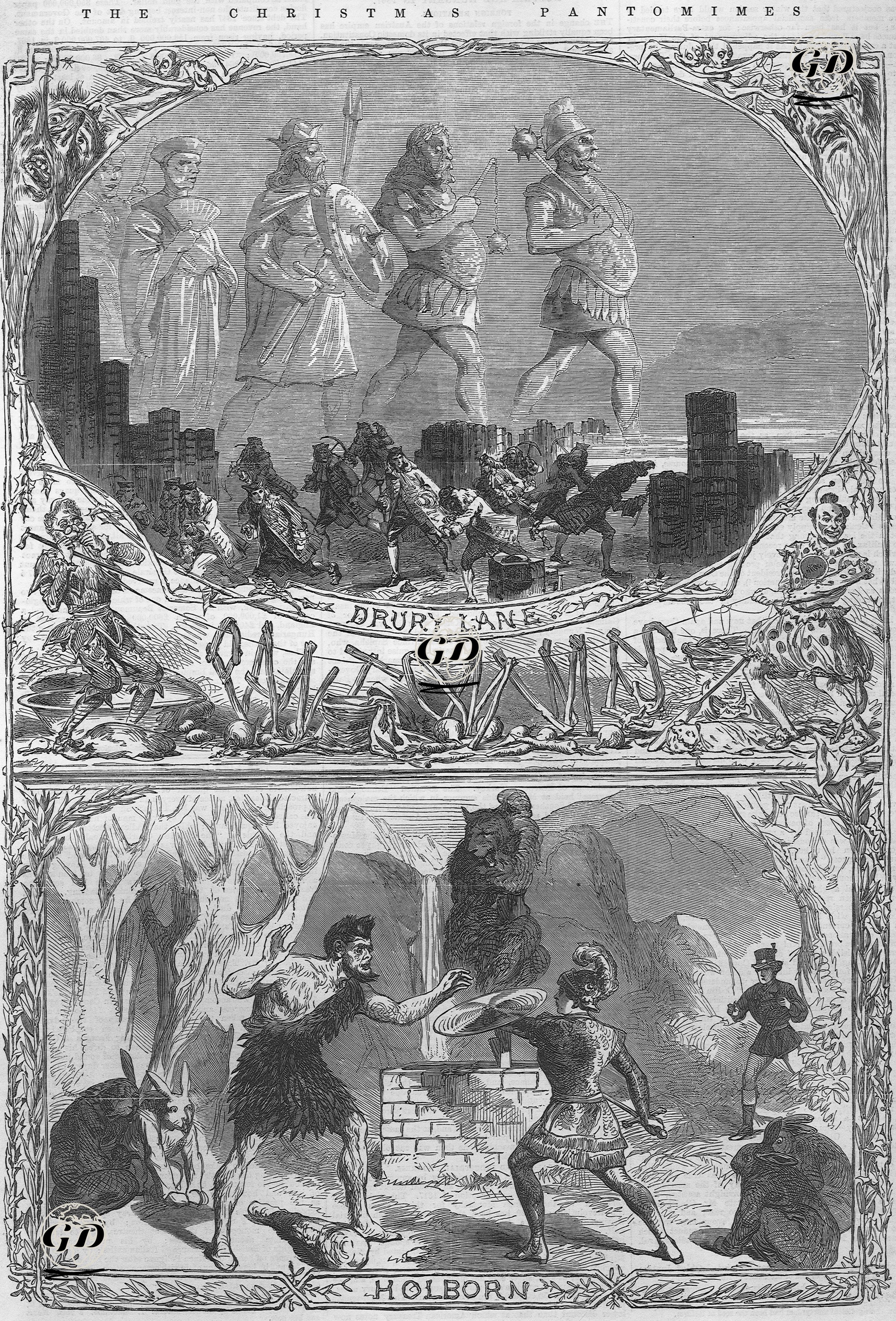 The Christmas Pantomimes, Drury Lane And Holborn Theatre -  - 1867
