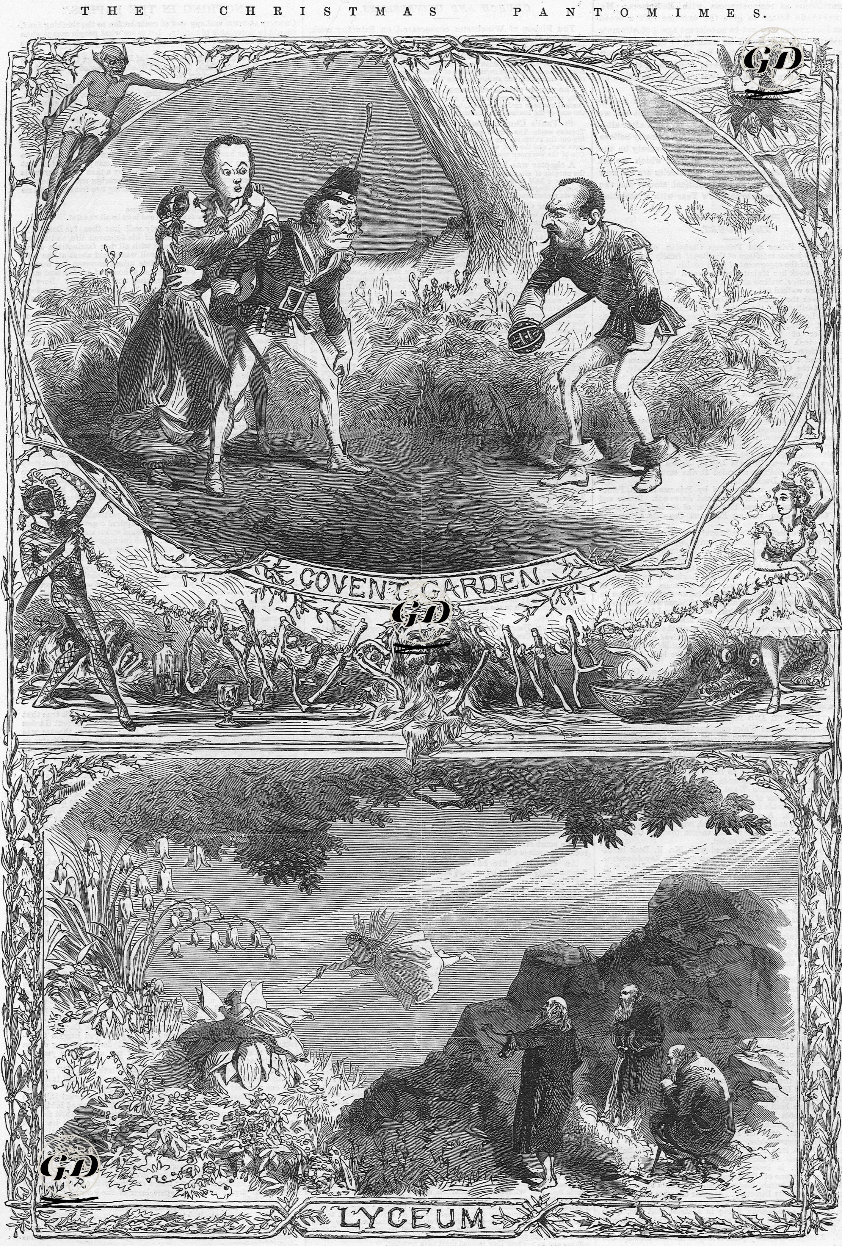 The Christmas Pantomimes, Covent Garden And Lyceum Theatre -  - 1867