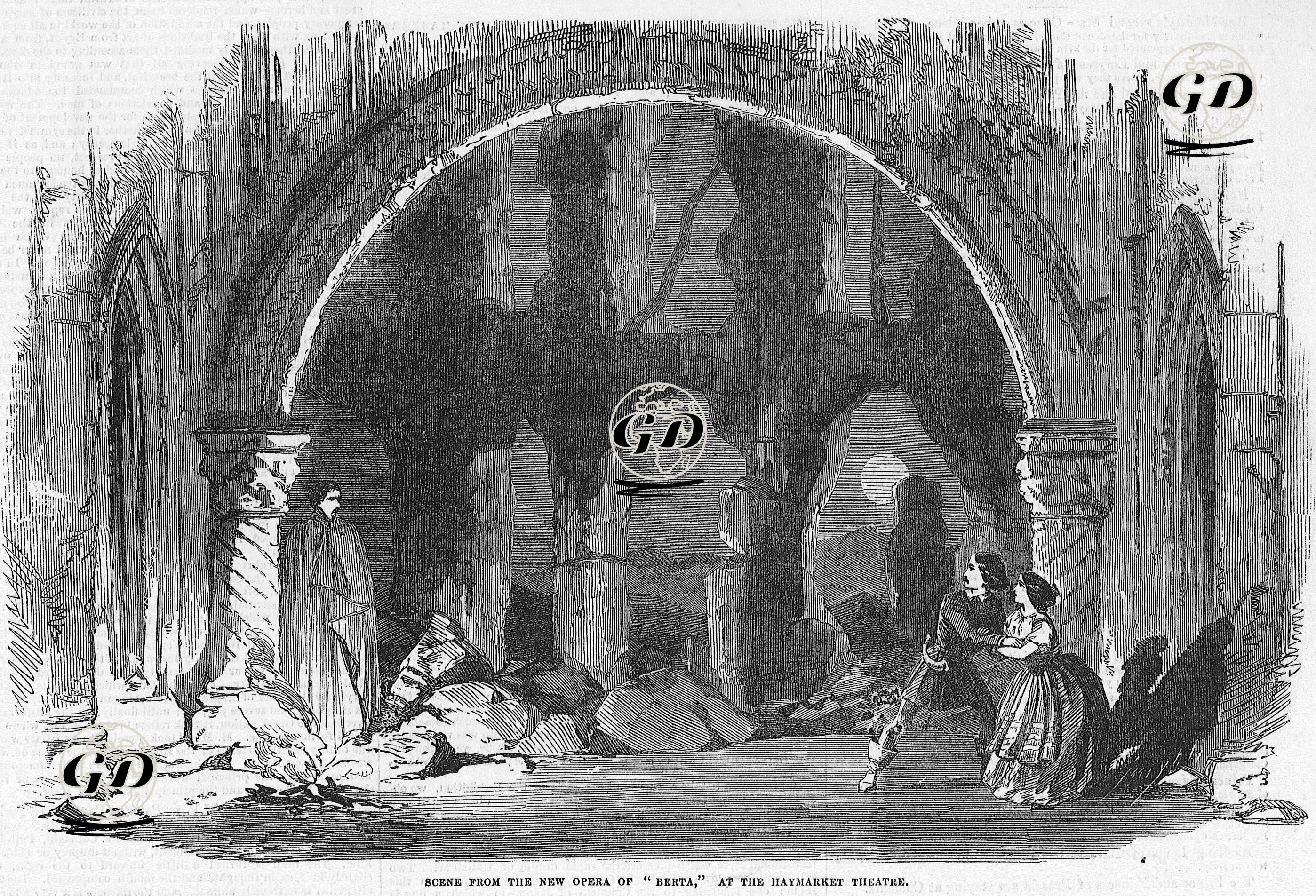 "Berta" Operasından Bir Sahne, Haymarket Tiyatrosu -  - 1855