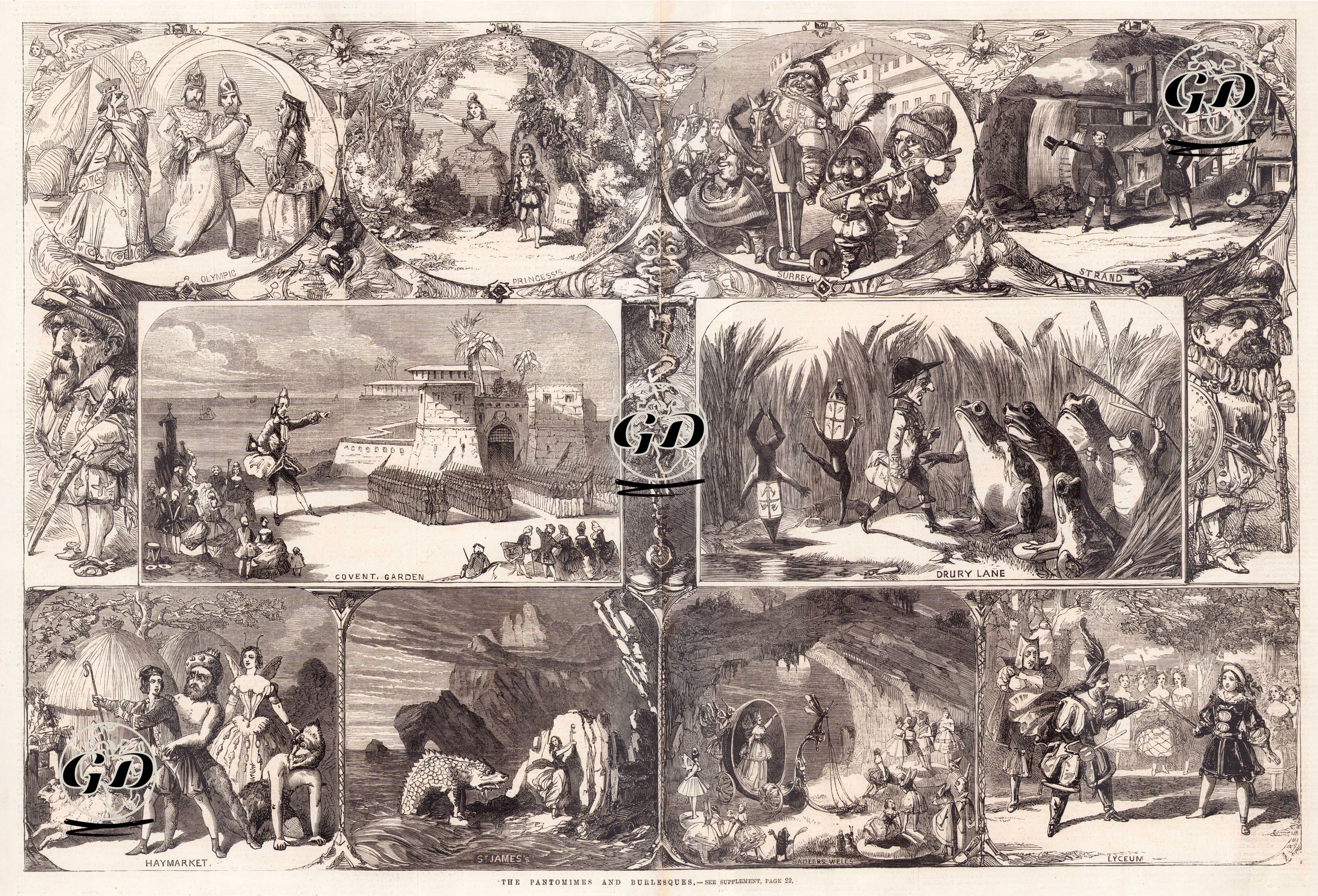  Londra'da Tiyatrolarında Oynanan Pantomim Ve Komediler  -  - 1862