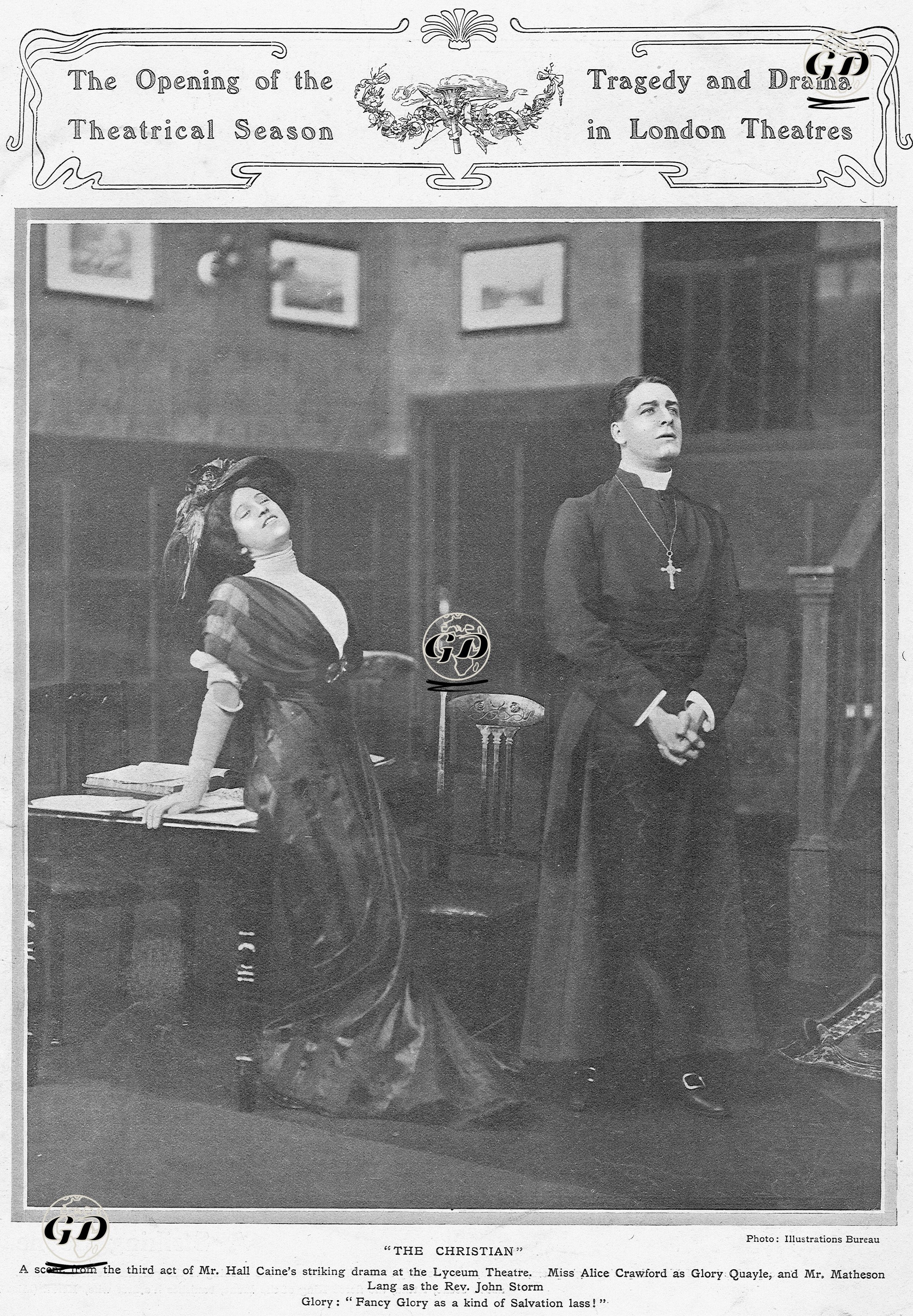 "Hristiyan" Oyunundan Bir Sahne, Lyceum Tiyatrosu -  - 1907