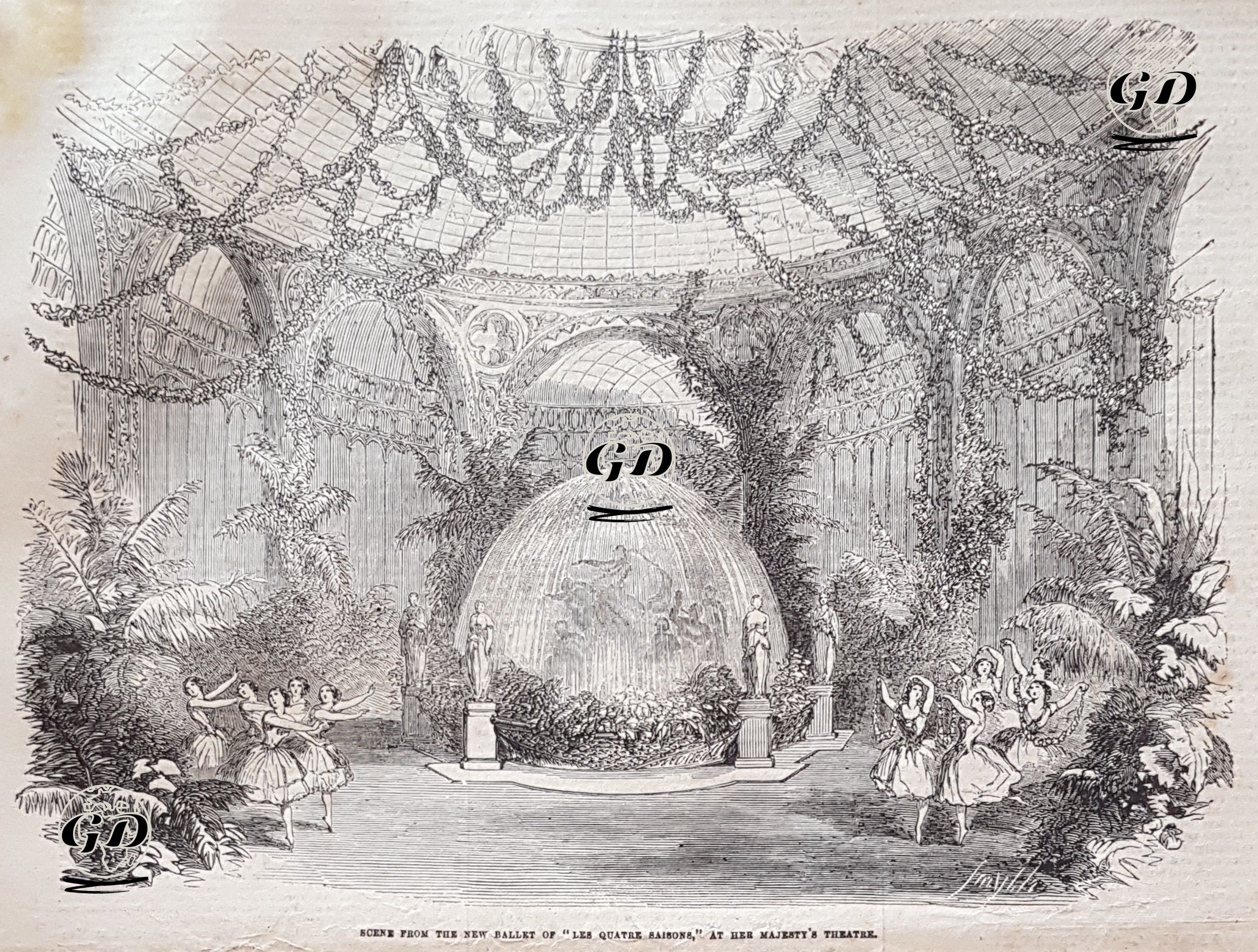 "Dört Mevsim" Balesinden Bir Sahne, Kraliyet Tiyatrosu -  - 1856