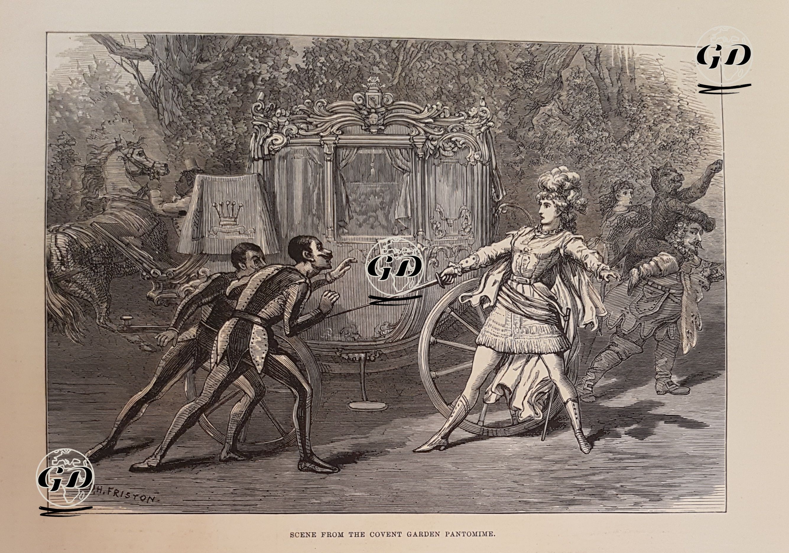 Covent Garden Tiyatrosunda Oynanan Pantomimden Bir Sahne  -  - 1878