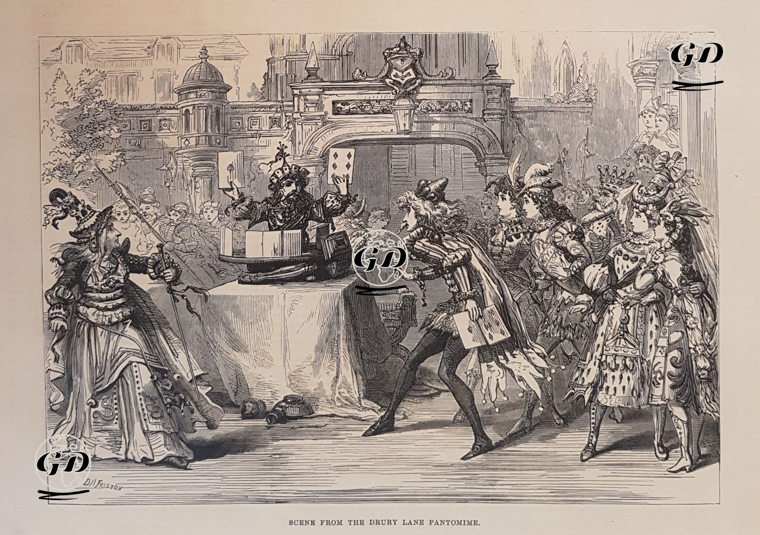 Scene From The Drury Lane Pantomime  -  - 1878