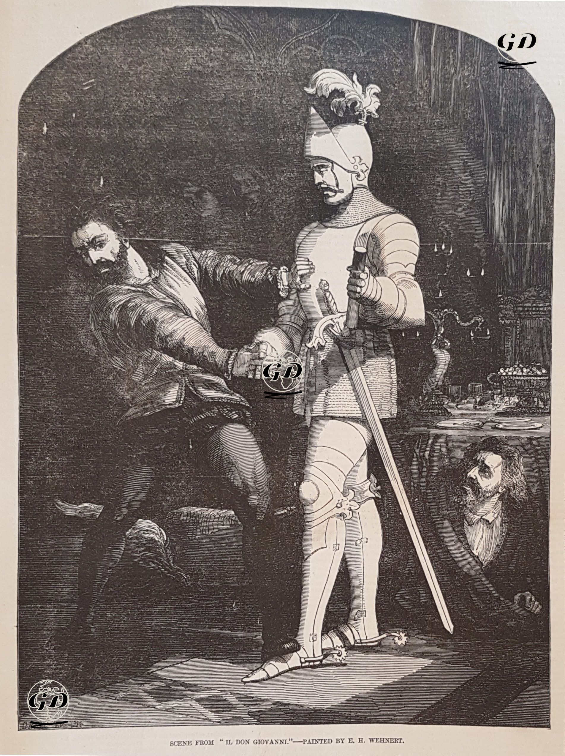"II.Don Giovanni" Operasından Bir Sahne  - E.H.Wenhert - 1856