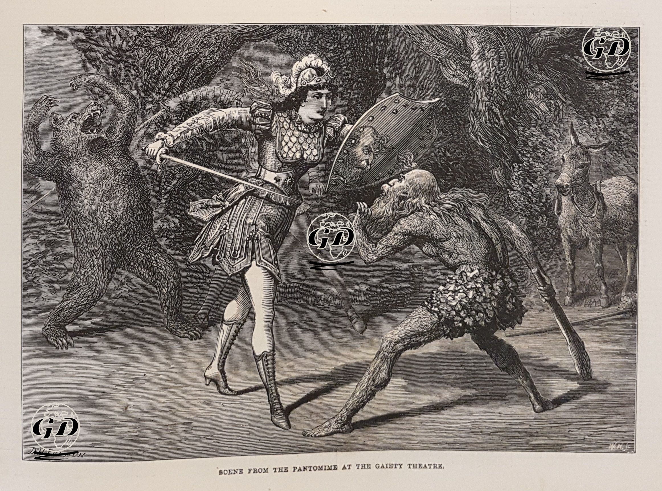  Pantomimden Bir Sahne, Gaiety Tiyatrosu -  - 1878