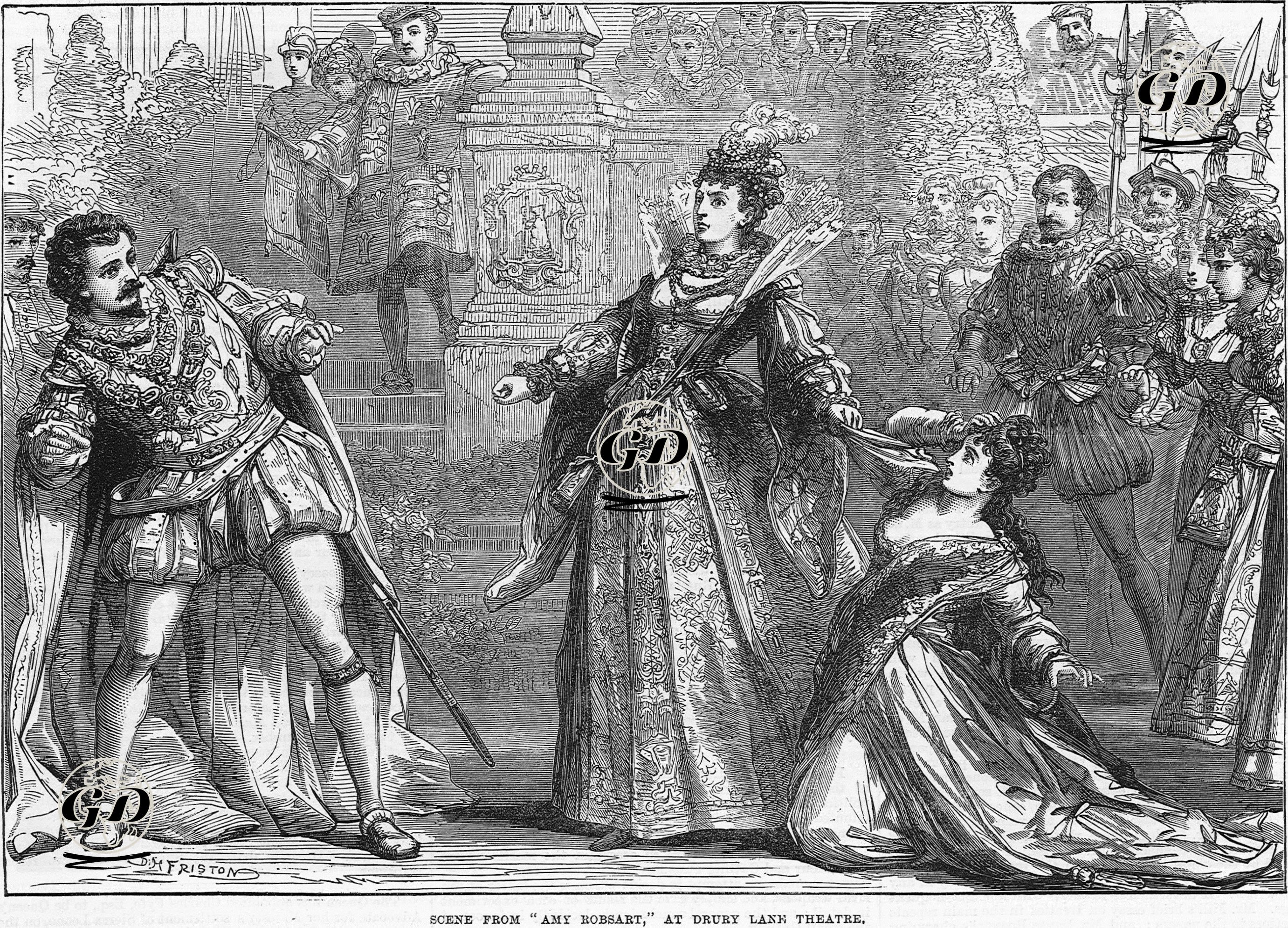 Scene From "Amy Robsart" At Drury Lane Theatre  -  - 1870