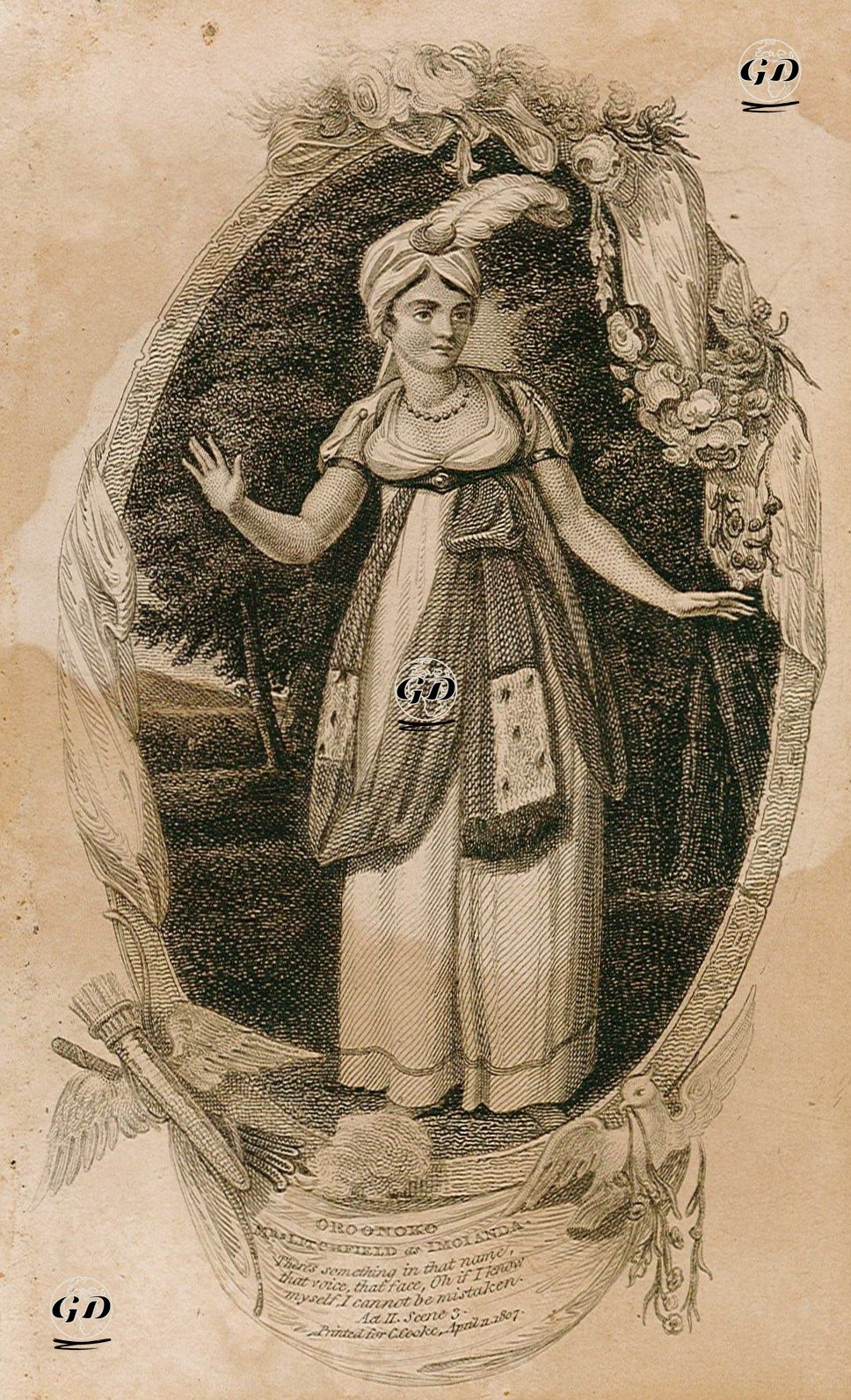 Oroonoko, Mrs. Litchfield As Imoianda, Act II Scene III -  - 1807