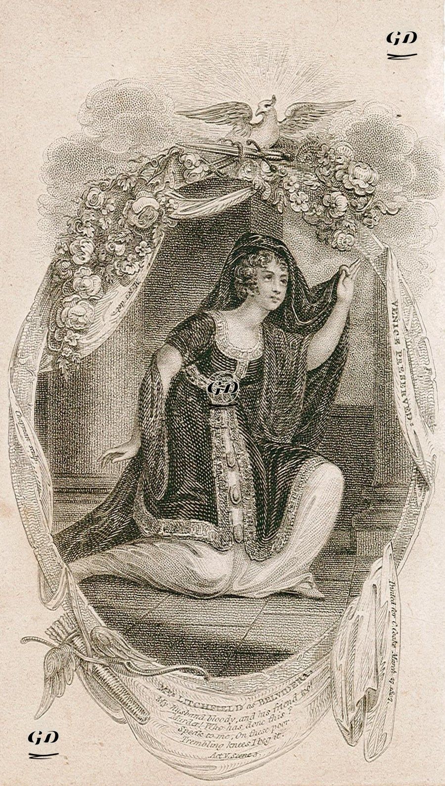 "Korunan Venedik " Oyununda Belvidara Rolünde Harriett Litchfield  V.Perde III.Sahne  -  - 1807