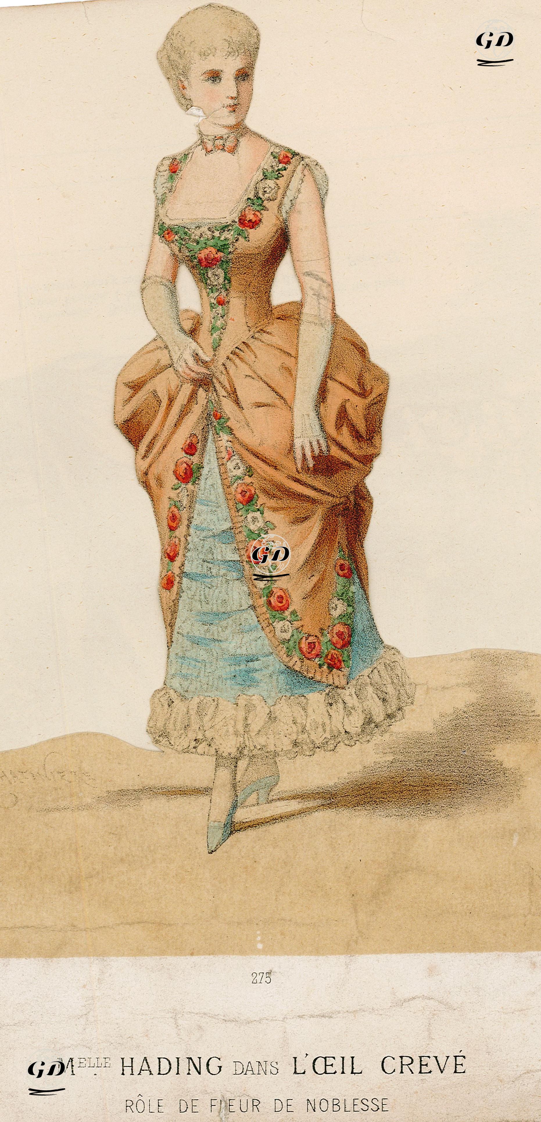 Melle. Hading Dans L'Ceil Creve, Role De Fleur De Noblesse -  - 1880's