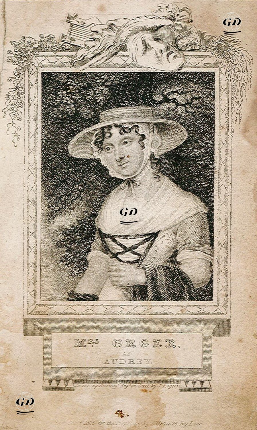 Mrs.Orger As Audrey - John Kennerly - 1825