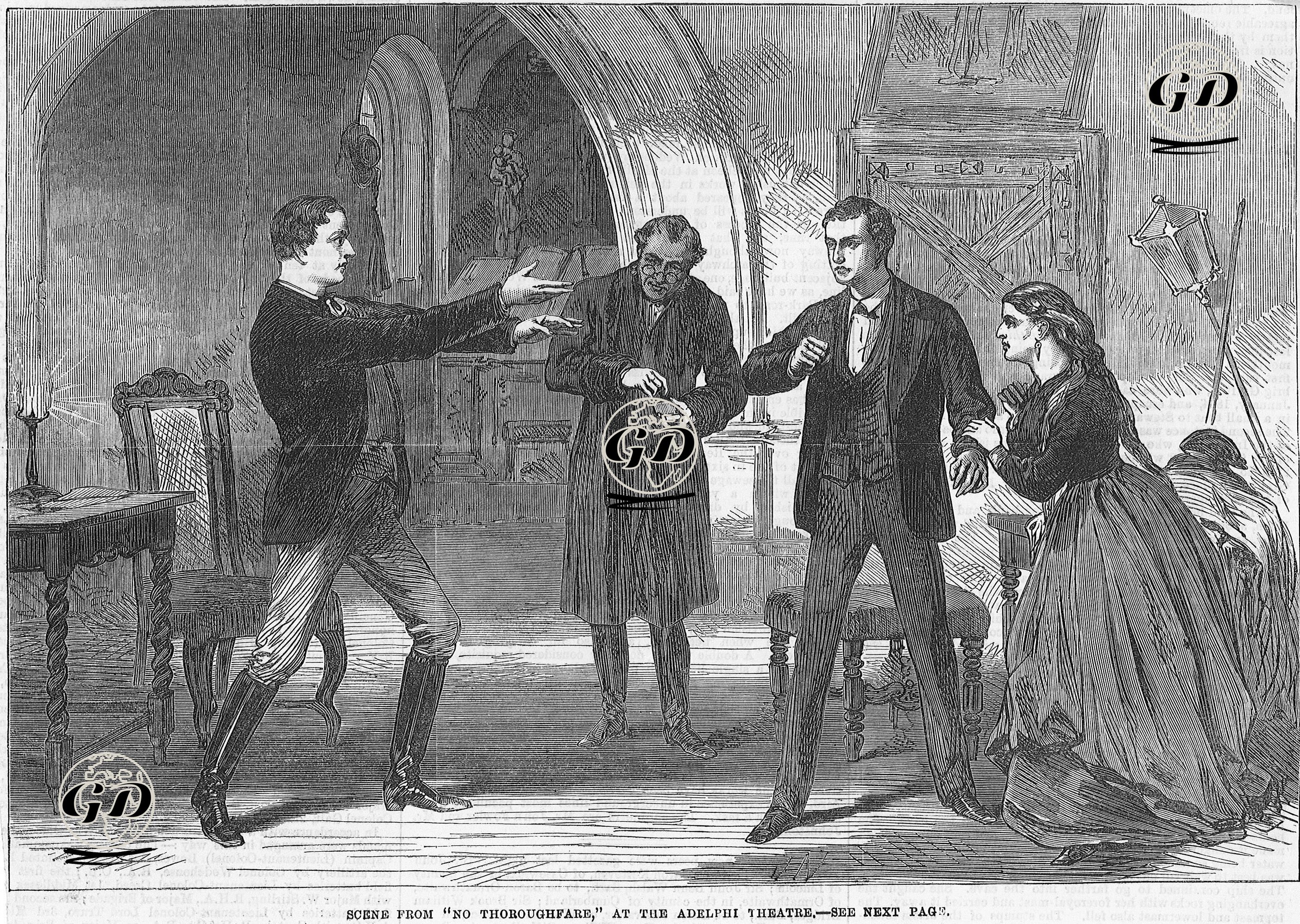 Scene From "No Thoroughfare" At The Adalphi Theatre  -  - 1868