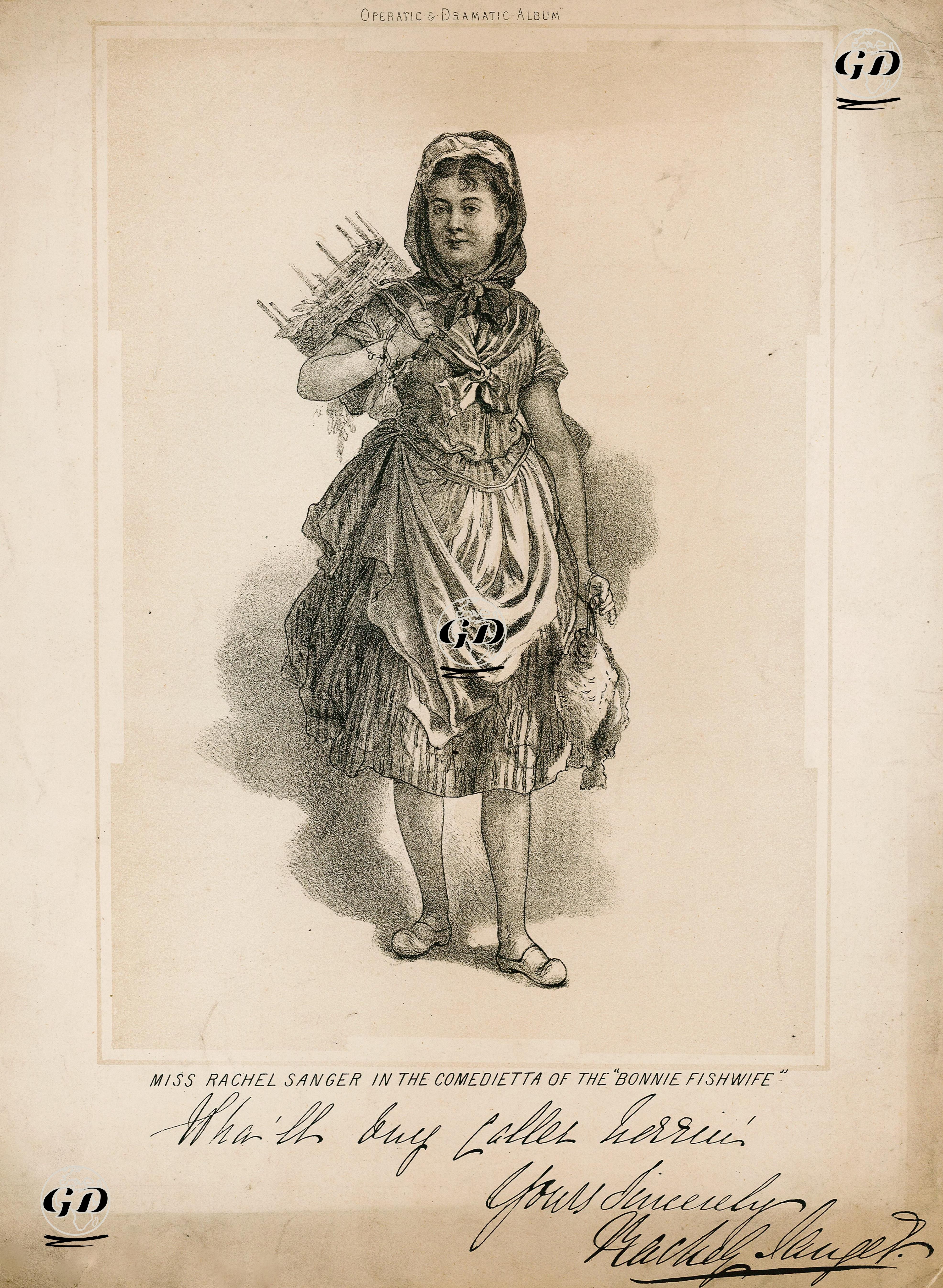 Miss Rachel Sanger In The Comedietta Of The "Bonnie Fishwife" -  - 1880's