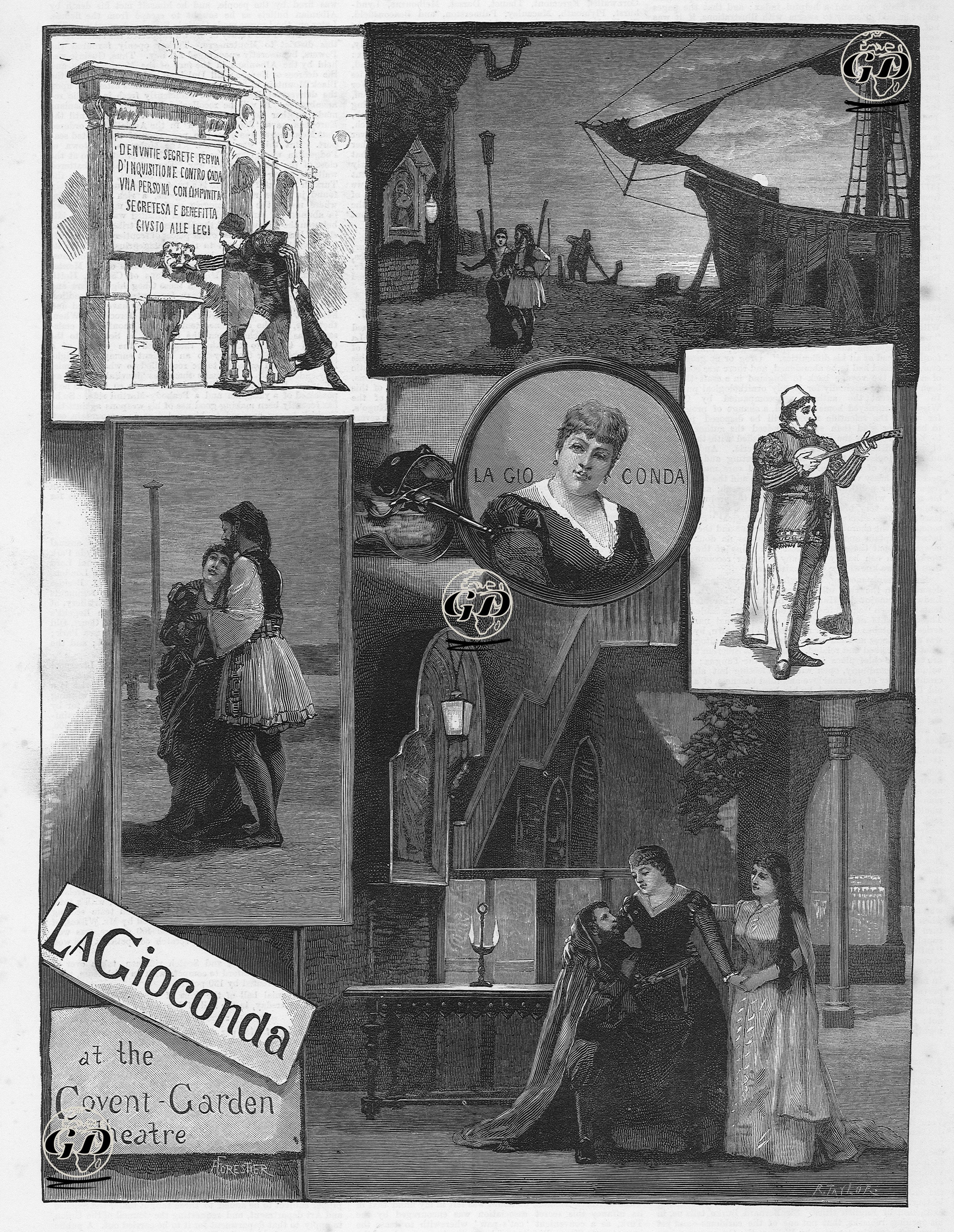 "La Gioconda" Operası, Covent Garden Tiyatrosu  -  - 1883