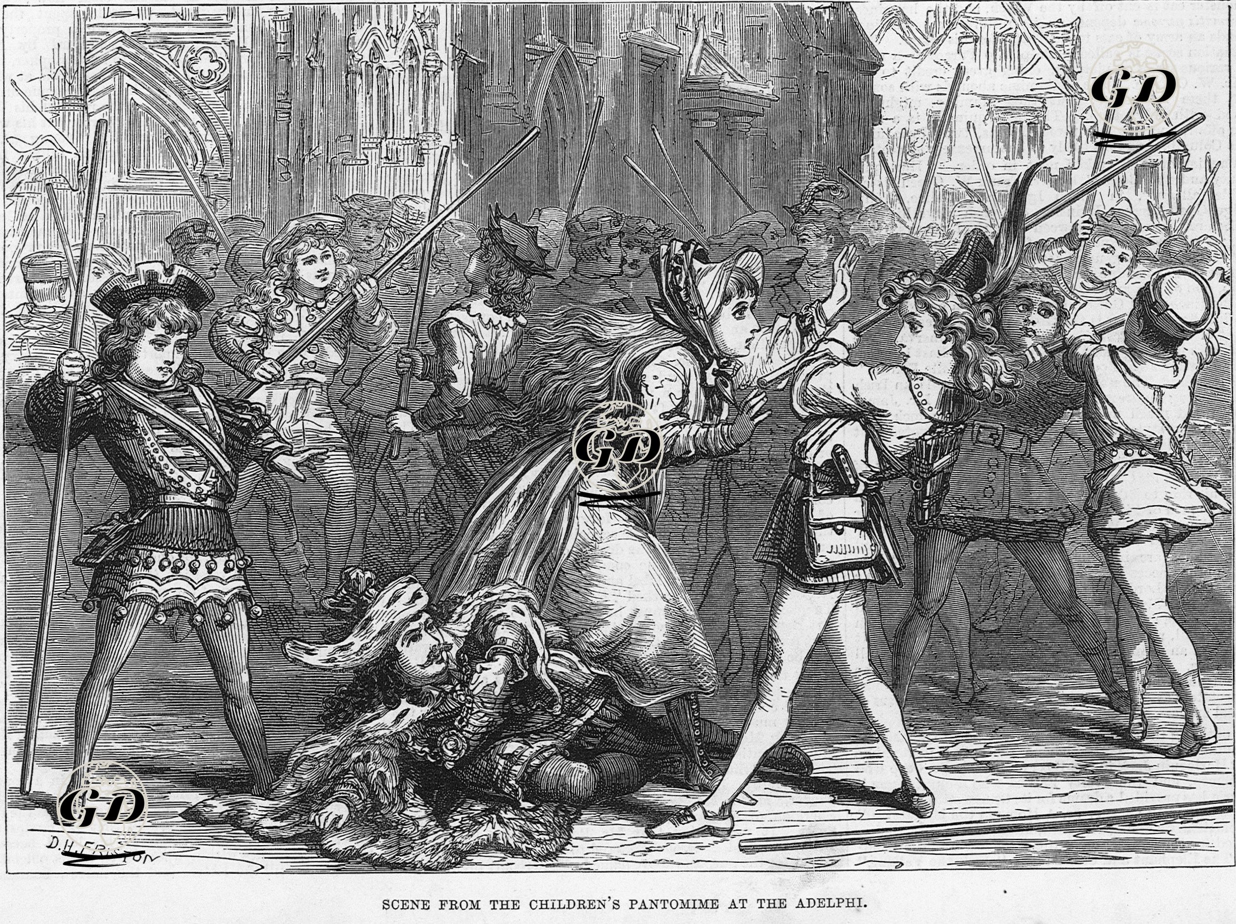 Çocuk Pandomiminden Bir Sahne, Adelphi Tiyatrosu  -  - 1878