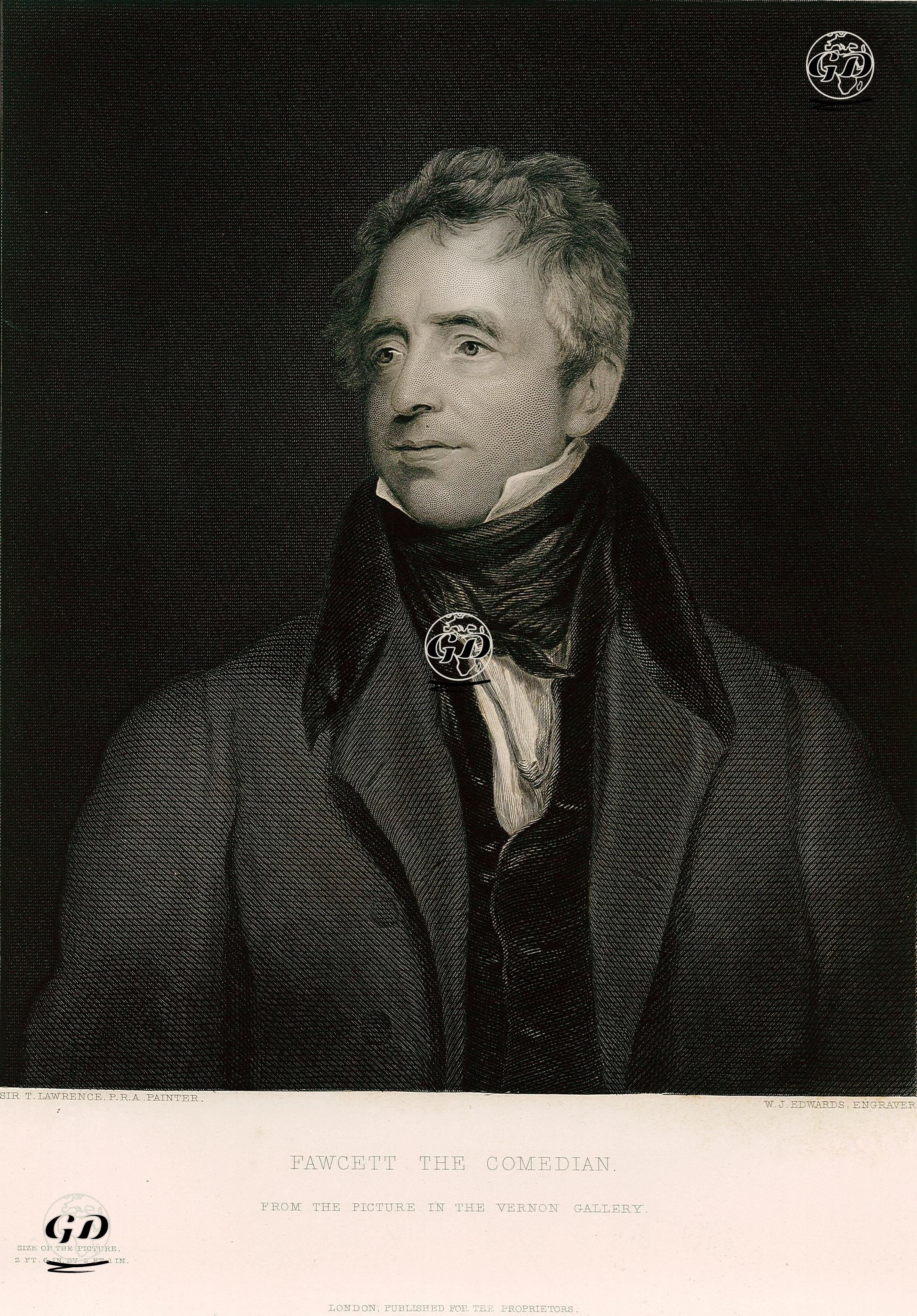 Fawcett, The Comedian  - Thomas Lawrence (1769-1830) - 1854