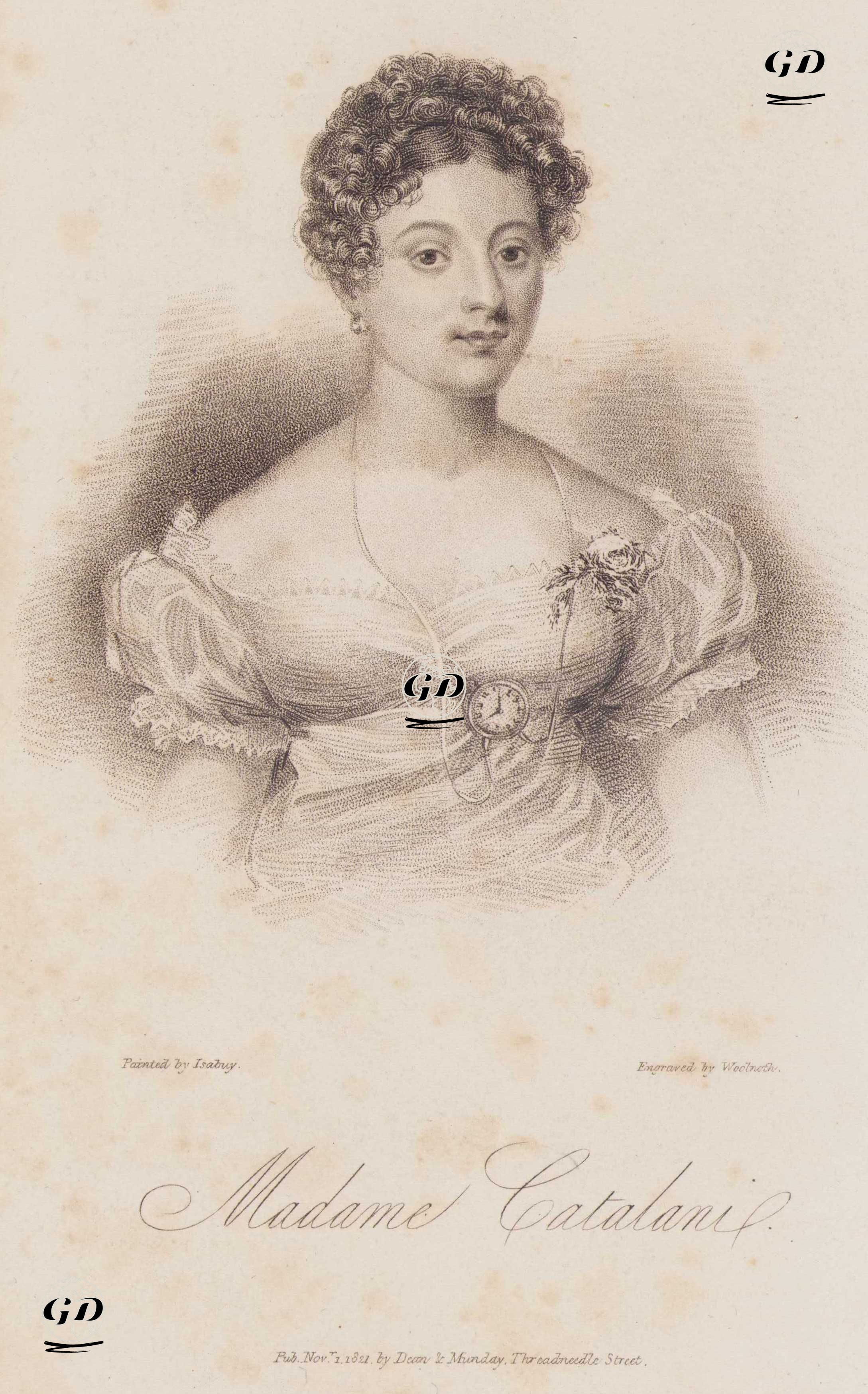 Opera Sanatçısı Angelica Catalani - Jean-Baptiste Isabey (1767-1855) - 1821