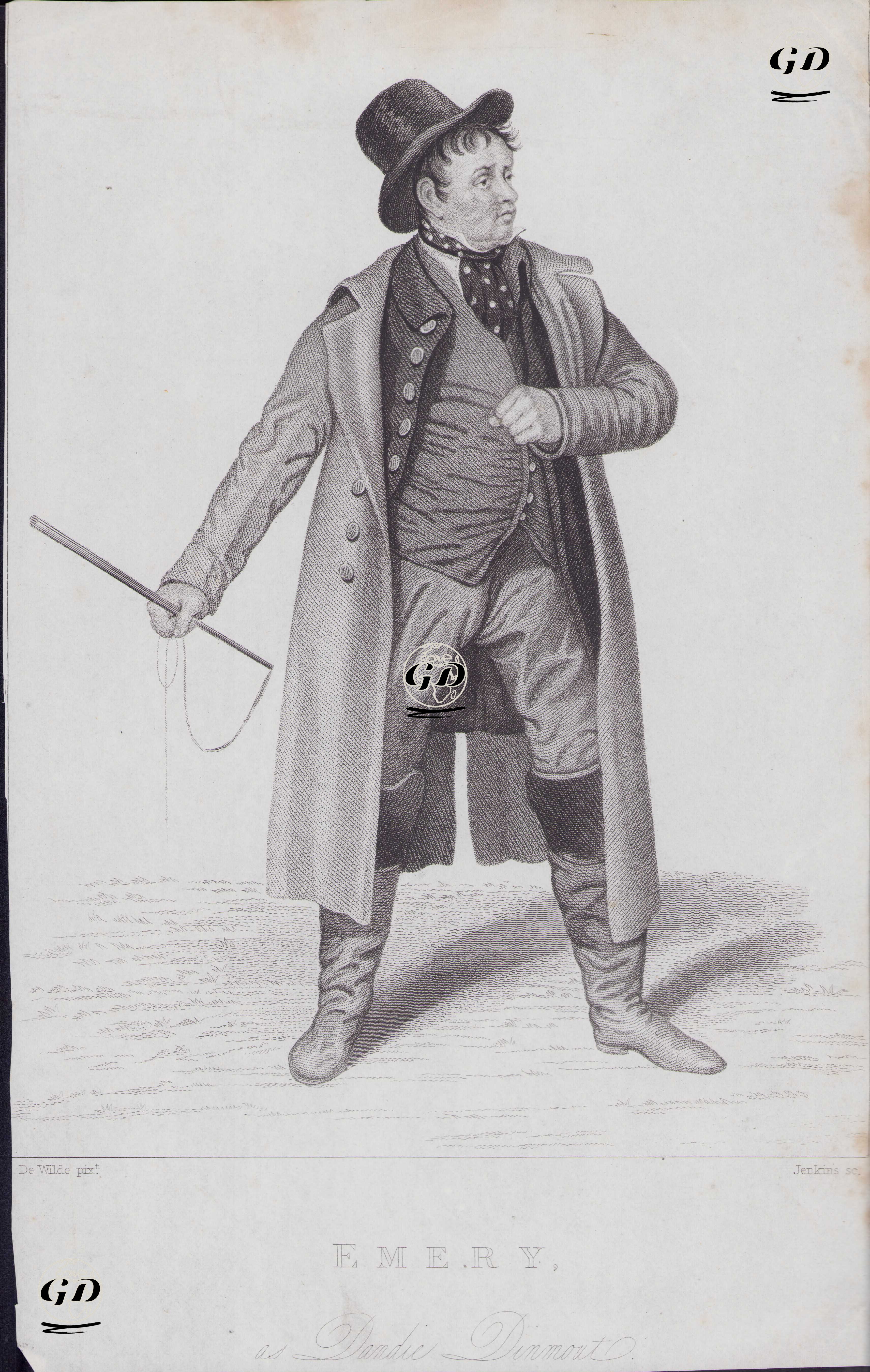 Walter Scott'un Romanından Daniel Terry Tarafından Sahneye Konan "Guy Mannering" Adlı Oyunda Dandie Dinmont Rolünde John Emery - Samuel De Wilde (1748-1832) - 1827