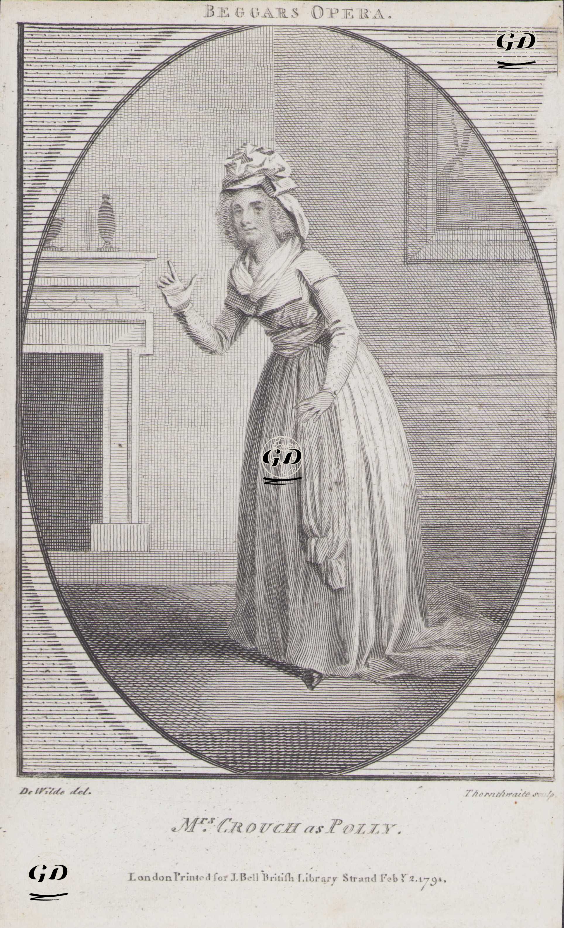 The Beggar's Opera (Dilenci Operası) Operasında Polly Rolünde Anna Maria Crouch (nee Phillips) - Samuel De Wilde (1748-1832) - 1791