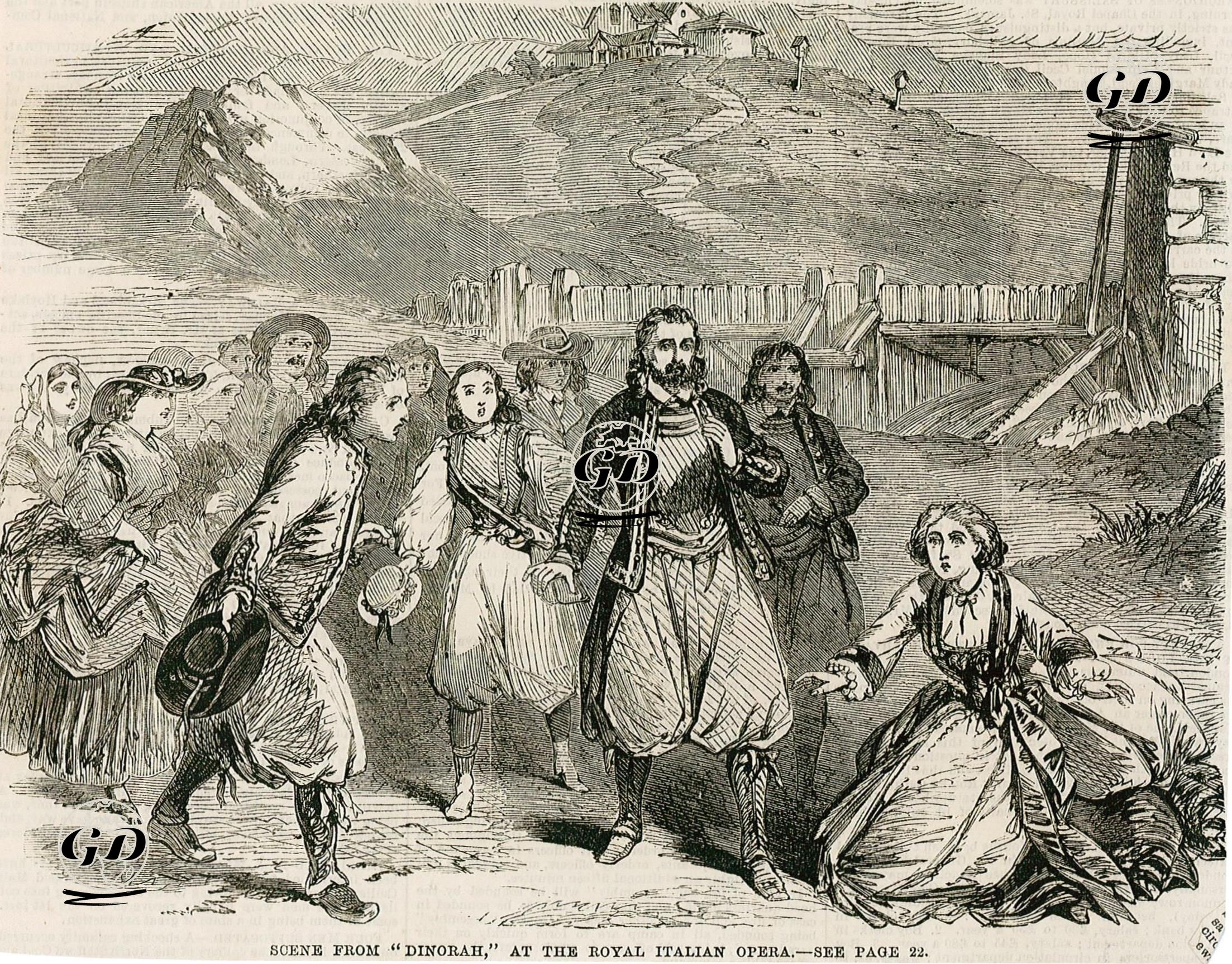 Scene From "Dinorah", At The Royal Italian Opera -  - 1876