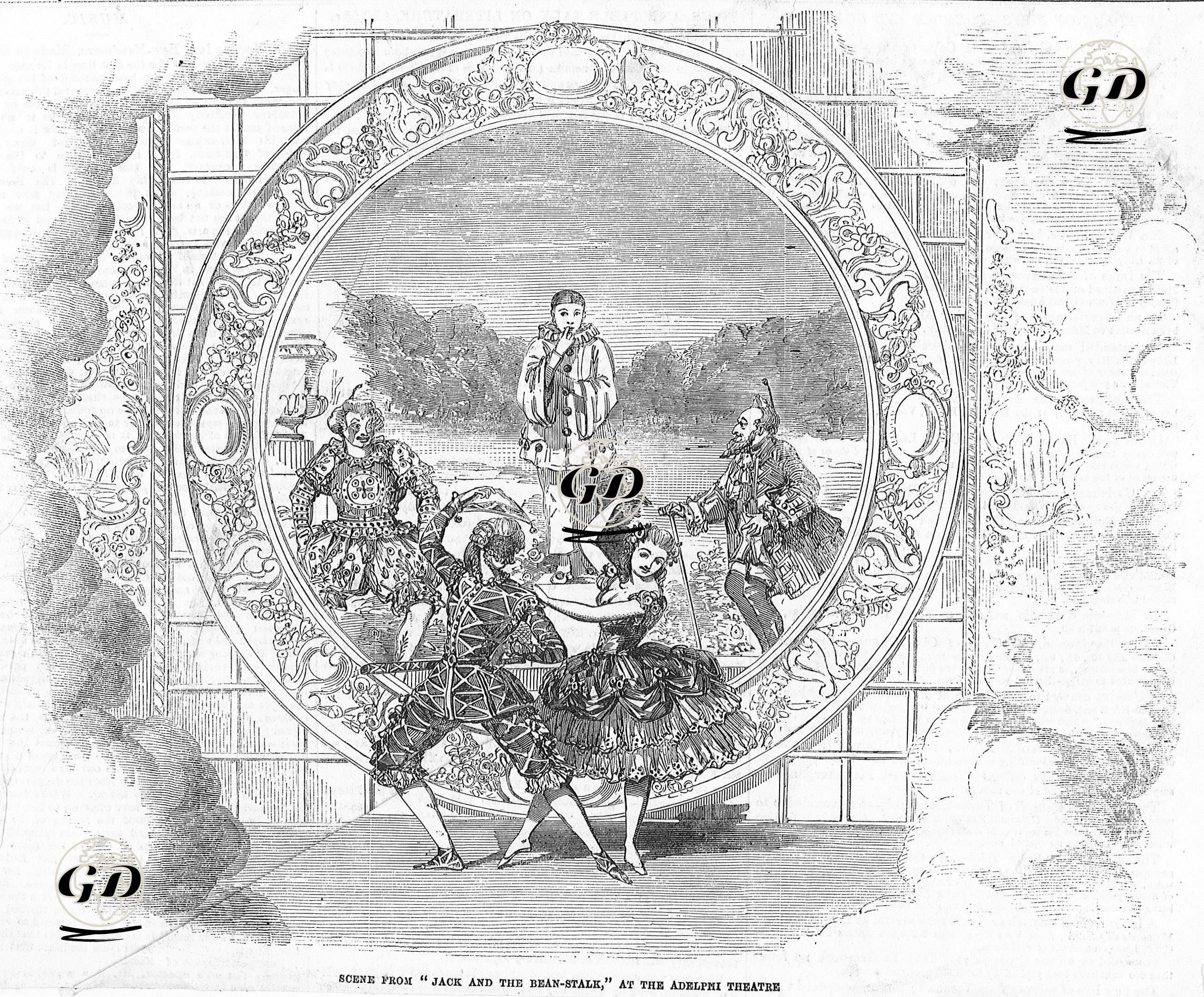 Scene From "Jack And The Bean-Stalk" At The Adelphi Theatre  -  - 1856