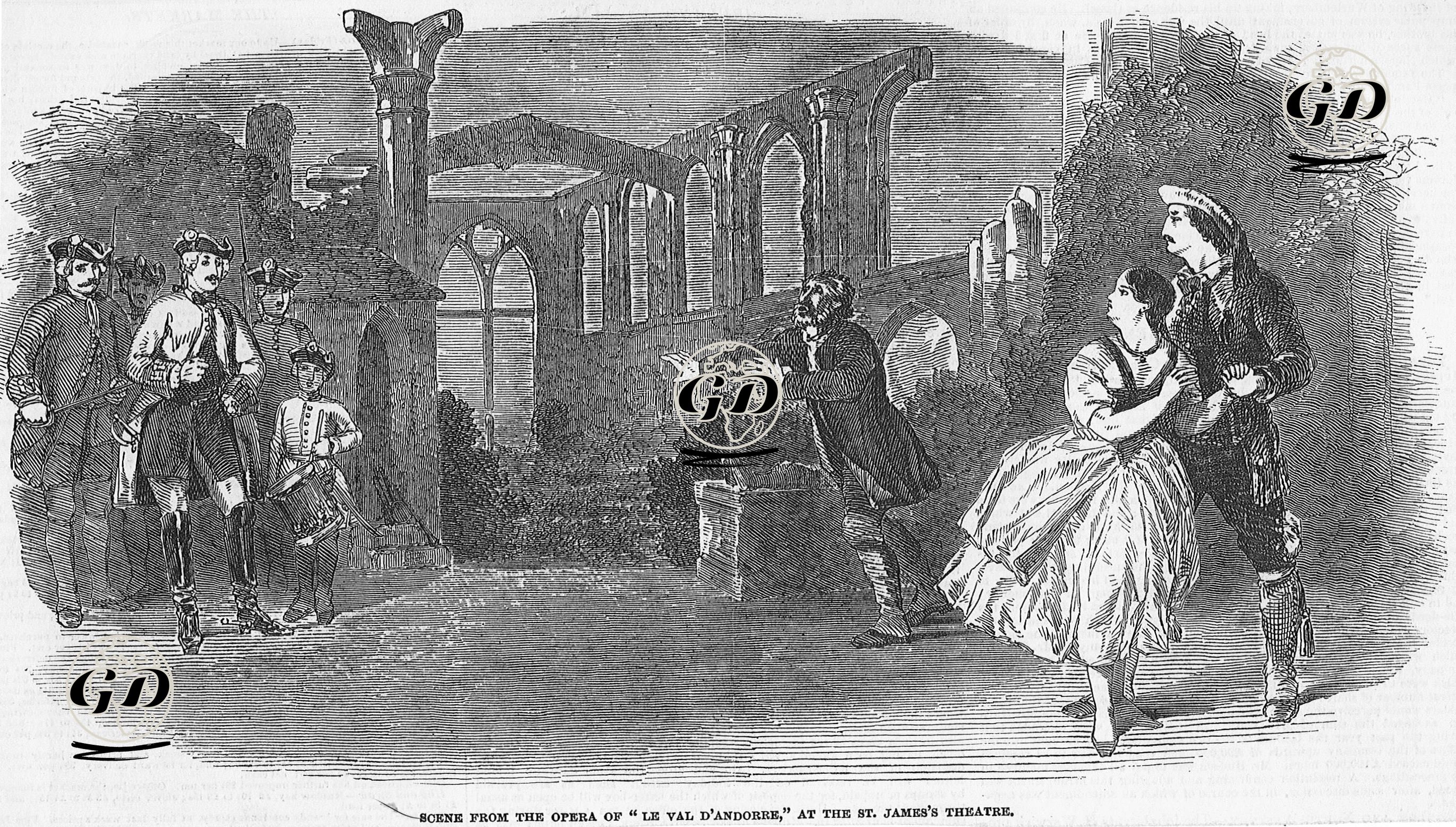 "Andorra Vadisi" Operasından Bir Sahne, St.James Tiyatrosu  -  - 1850