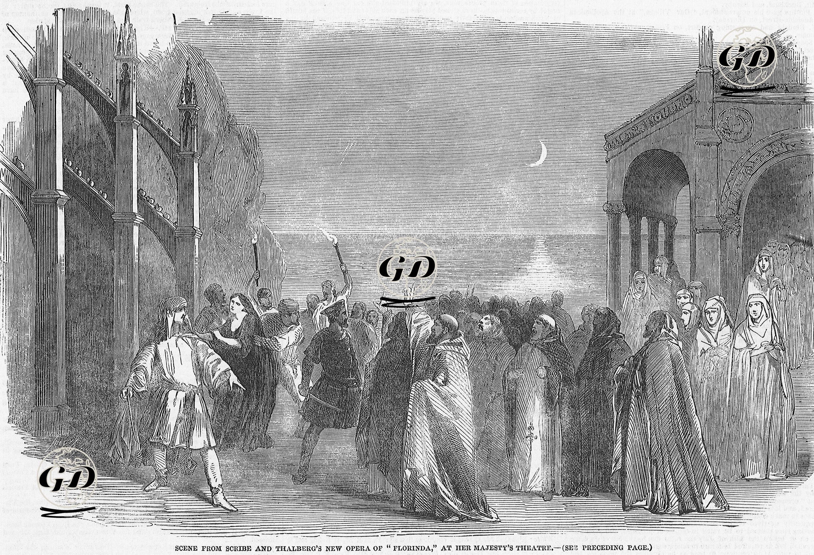Florinda Operasından Bir Sahne, Kraliyet Tiyatrosu -  - 1851