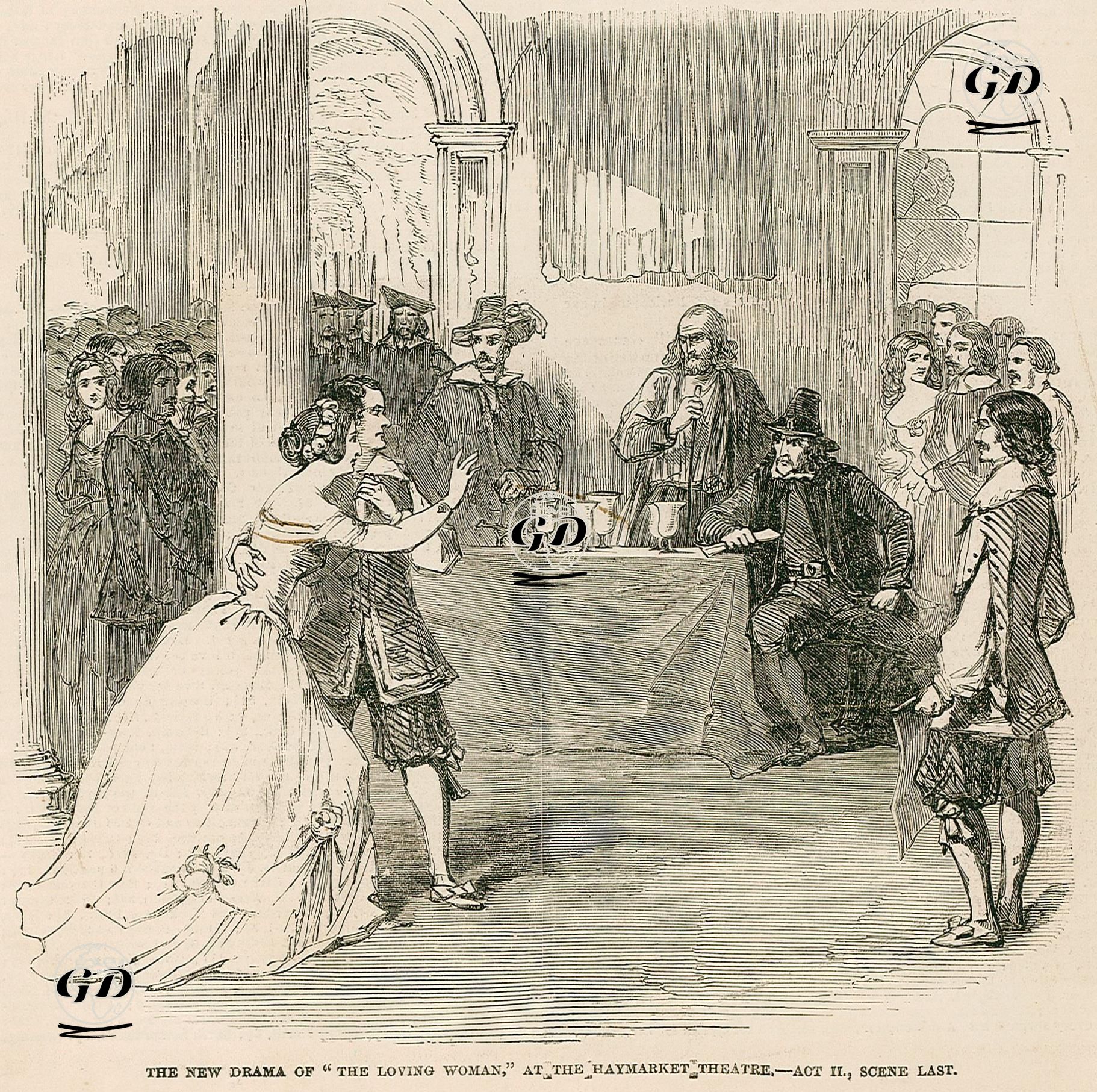"Seven Kadın" Oyunundan Bir Sahne, Haymarket Tiyatrosu  -  - 1849