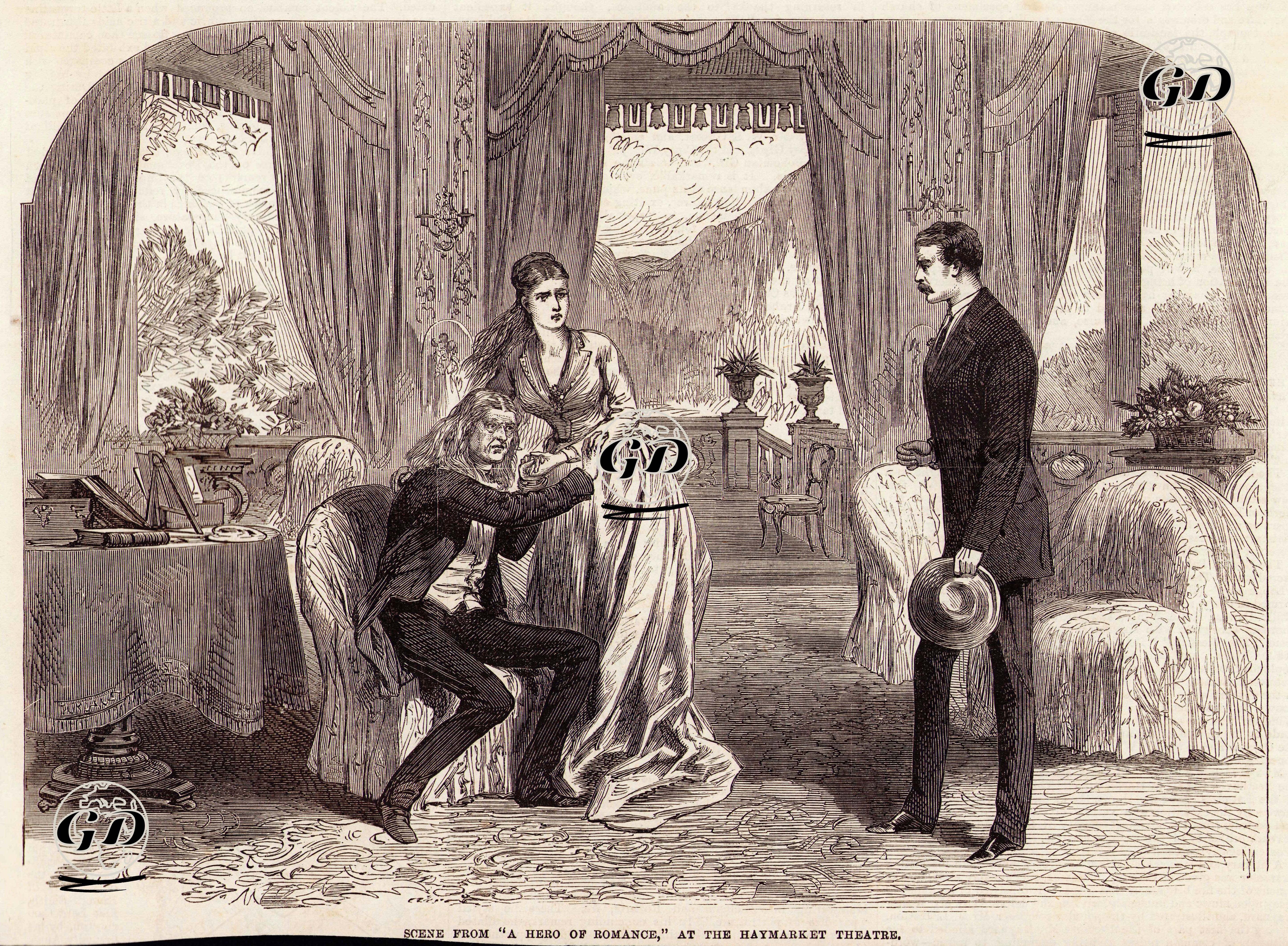 Scene From "A Hero Of Romance", At The Haymarket Theatre -  - 1868