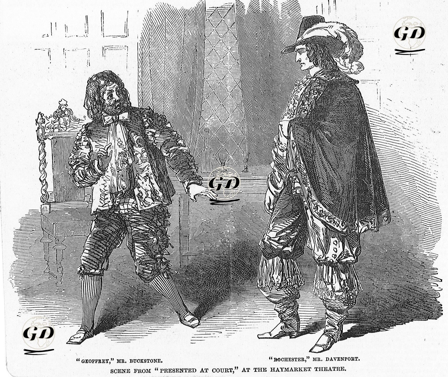 Scene From "Presented At Court" At The Haymarket Theatre -  - 1851