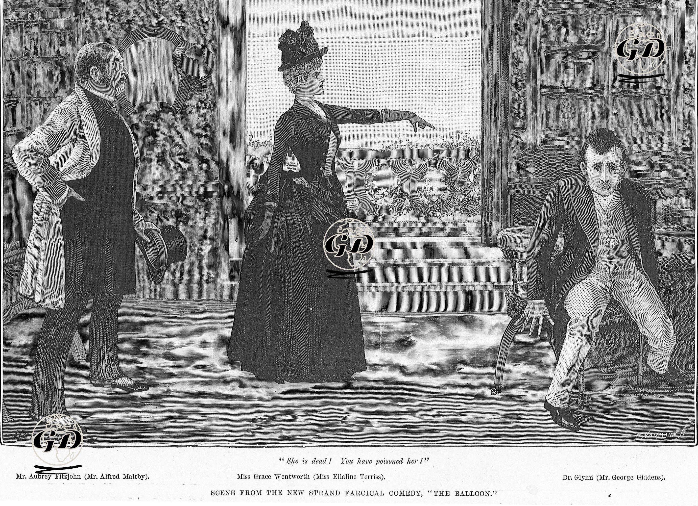 "Balon" Komedisinden Bir Sahne -  - 1889