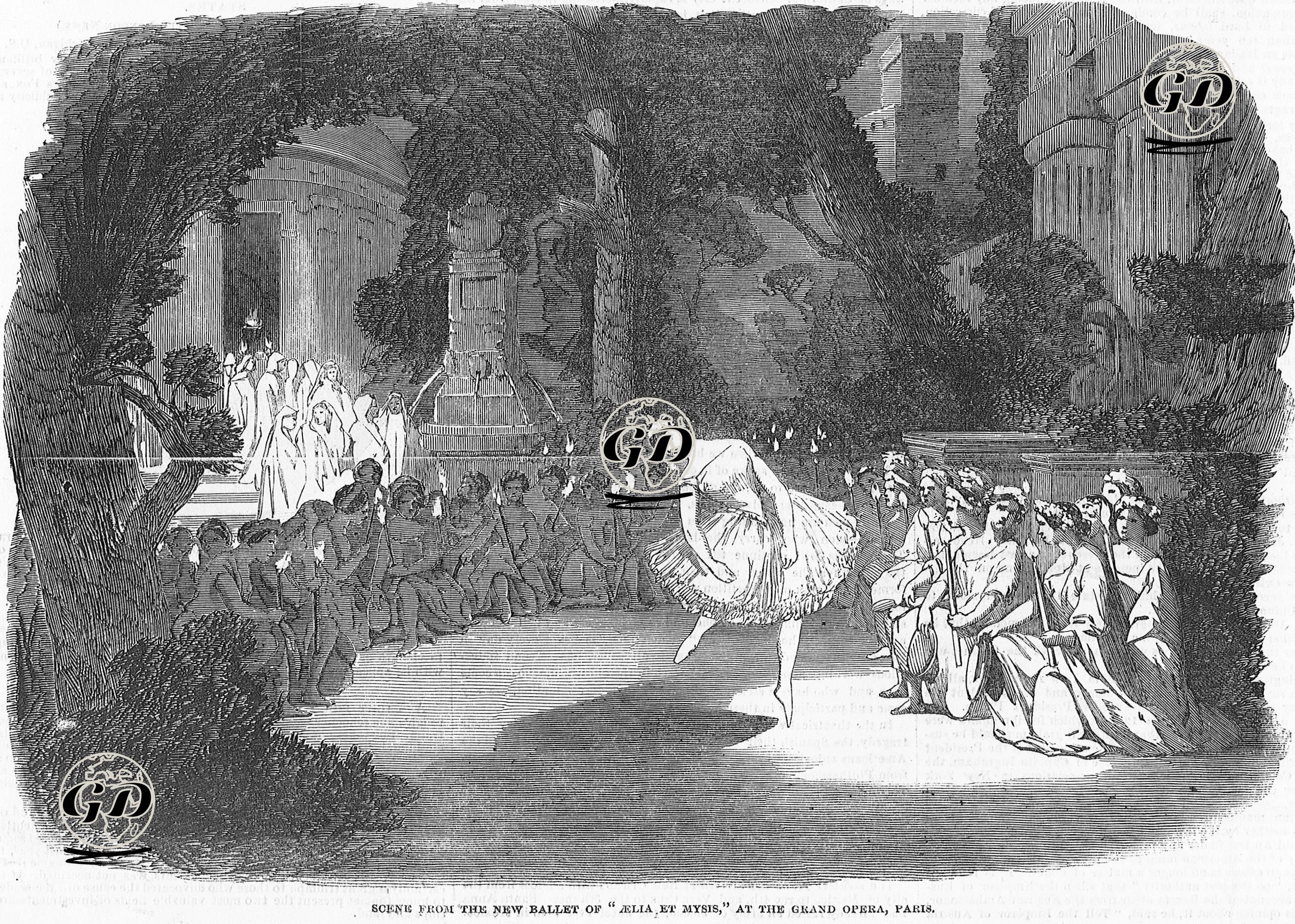 "Aelia ve Mysis" Balesinden Bir Sahne, Büyük Opera Paris   -  - 1853