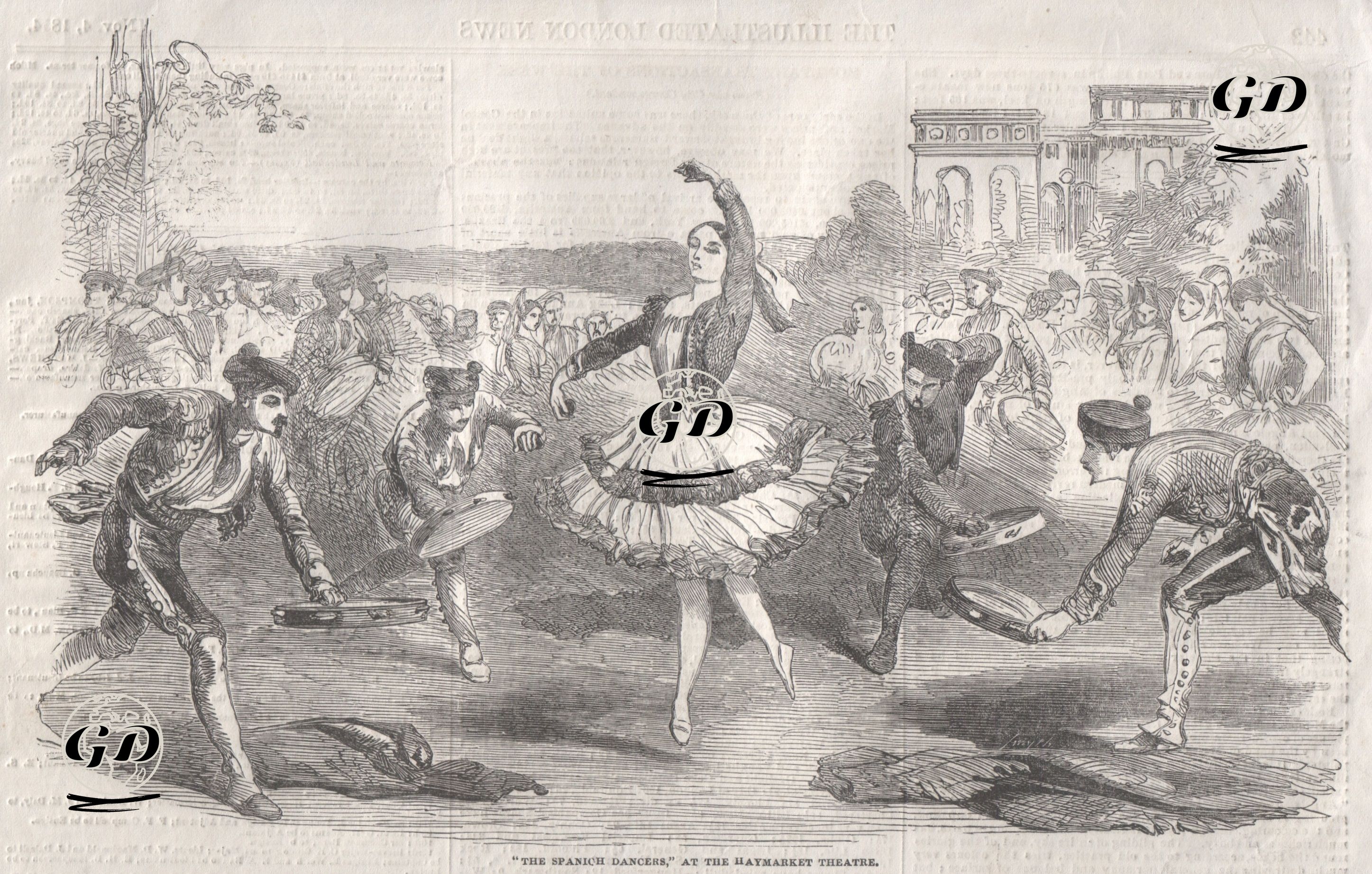 "İspanyol Dansı(Flamenko)" Balesinden Bir Sahne, Haymarket Tiyatrosu -  - 1854