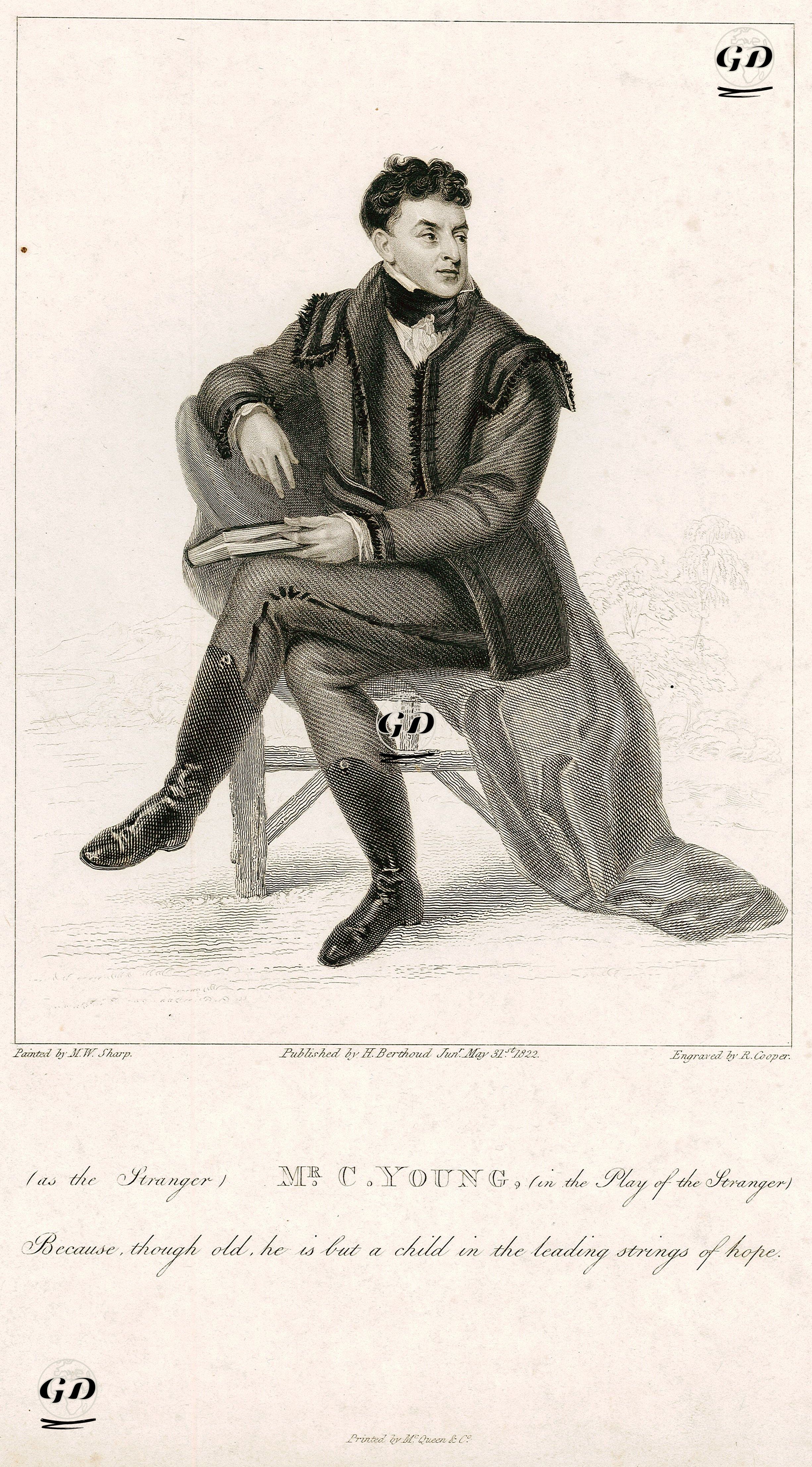 Yabancı Rolünde Charles Mayne Young (Yabancı) - Michael William Sharp (1776-1840) - 1822