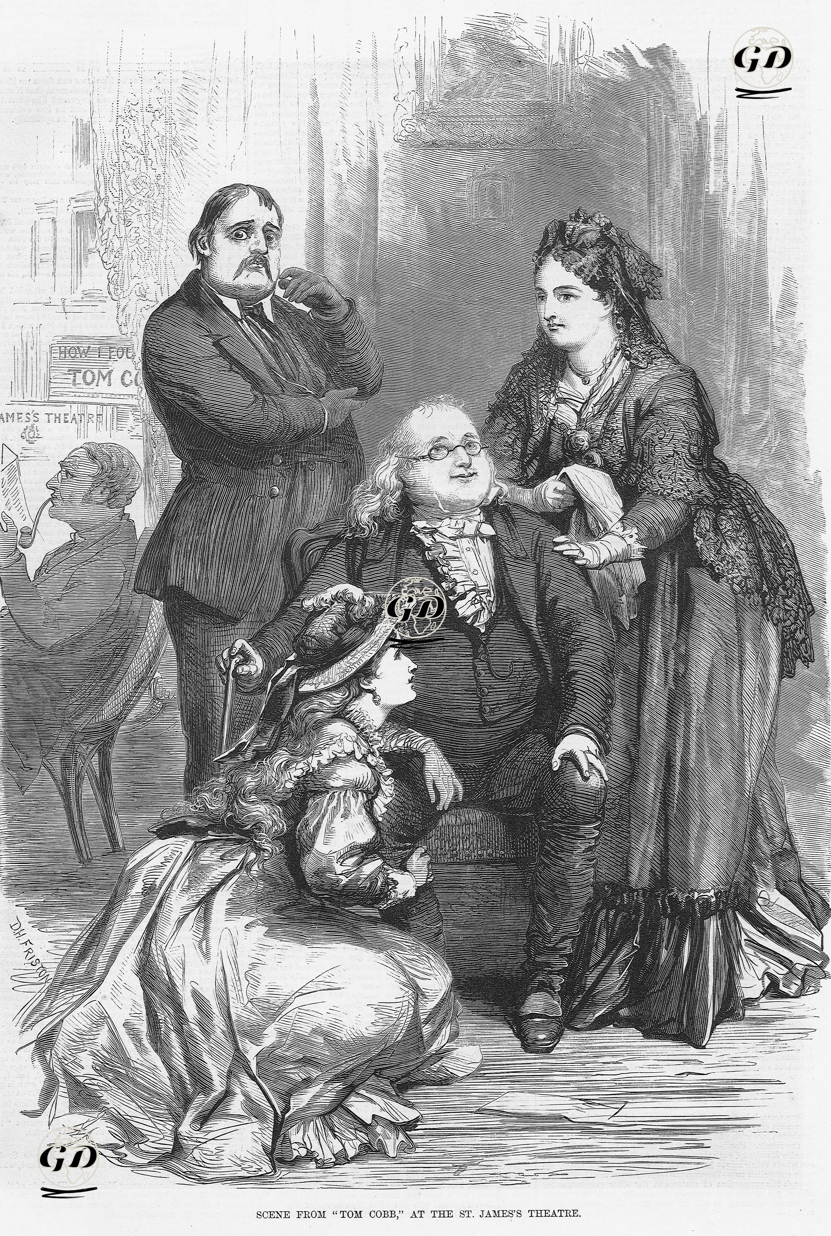 Scene From "Tom Cobb", At The St. James's Theatre - David Henry Friston (1820-1906) - 1875