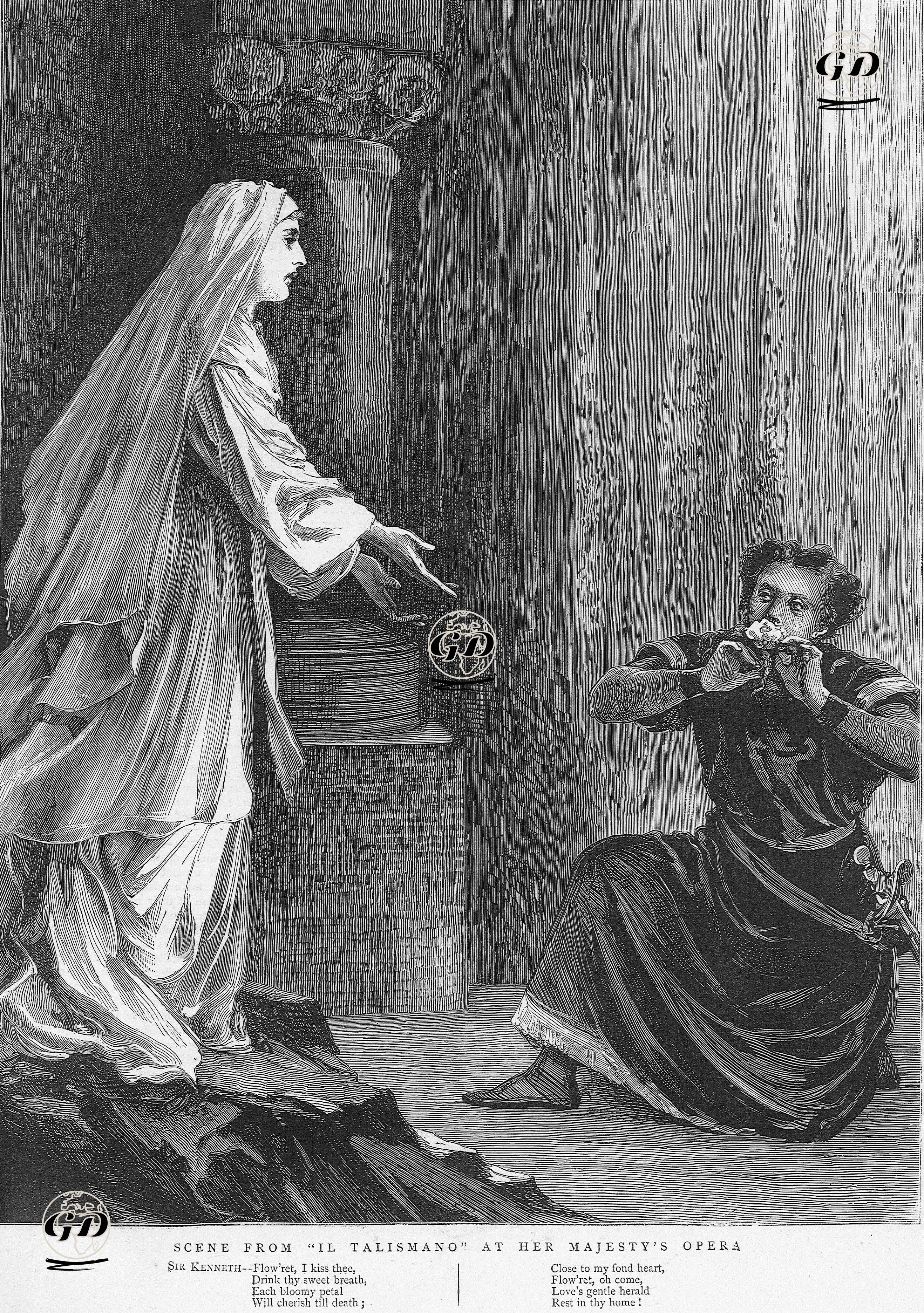 "Tılsım" operasından Bir sahne, Kraliyet Operası  -  - 1874