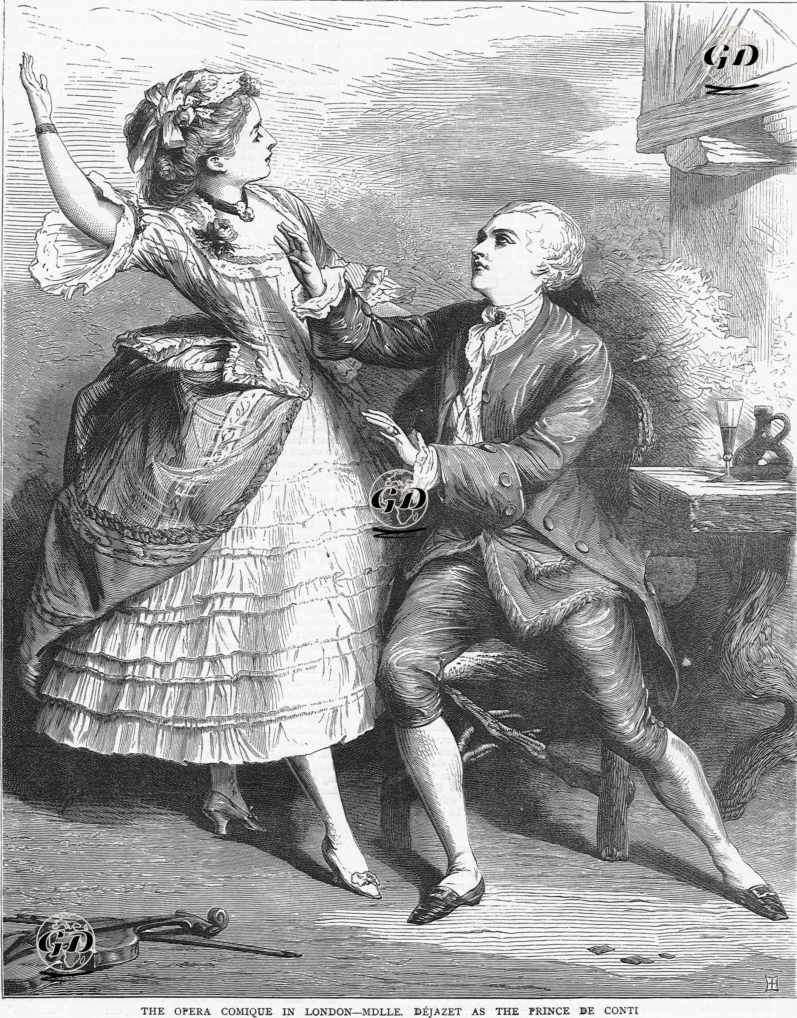 The Opera Comique İn London, Mademoiselle Dejazet As Prince De Conti  -  - 1870