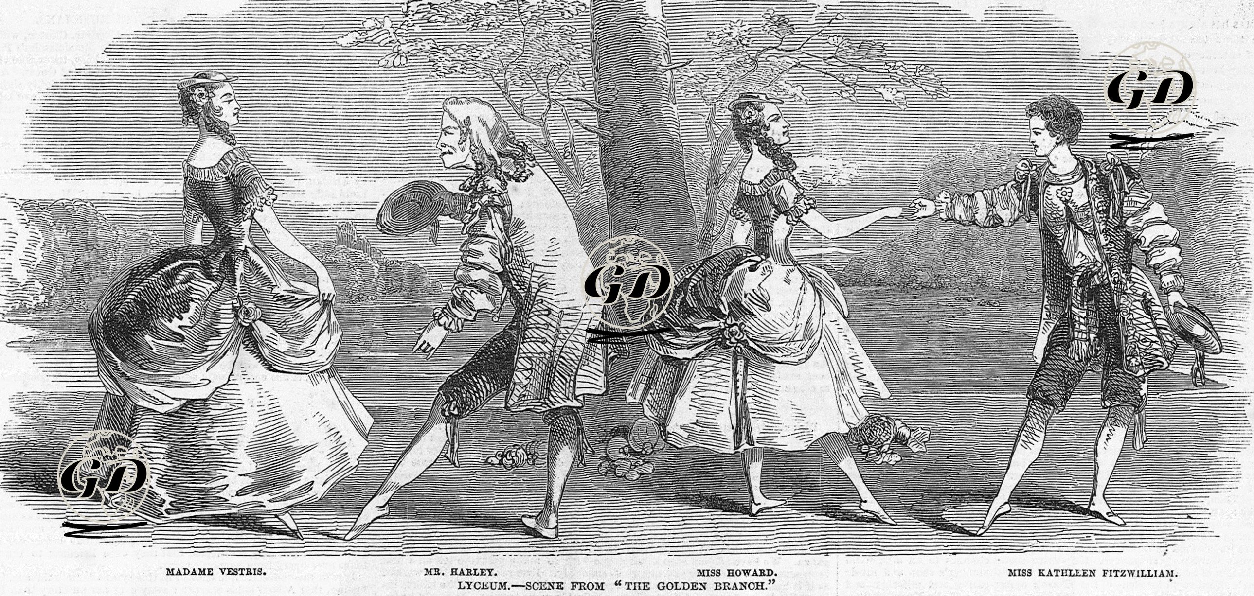 "Altın Dal" Oyunundan Bir Sahne, Lyceum Tiyatrosu  -  - 1848