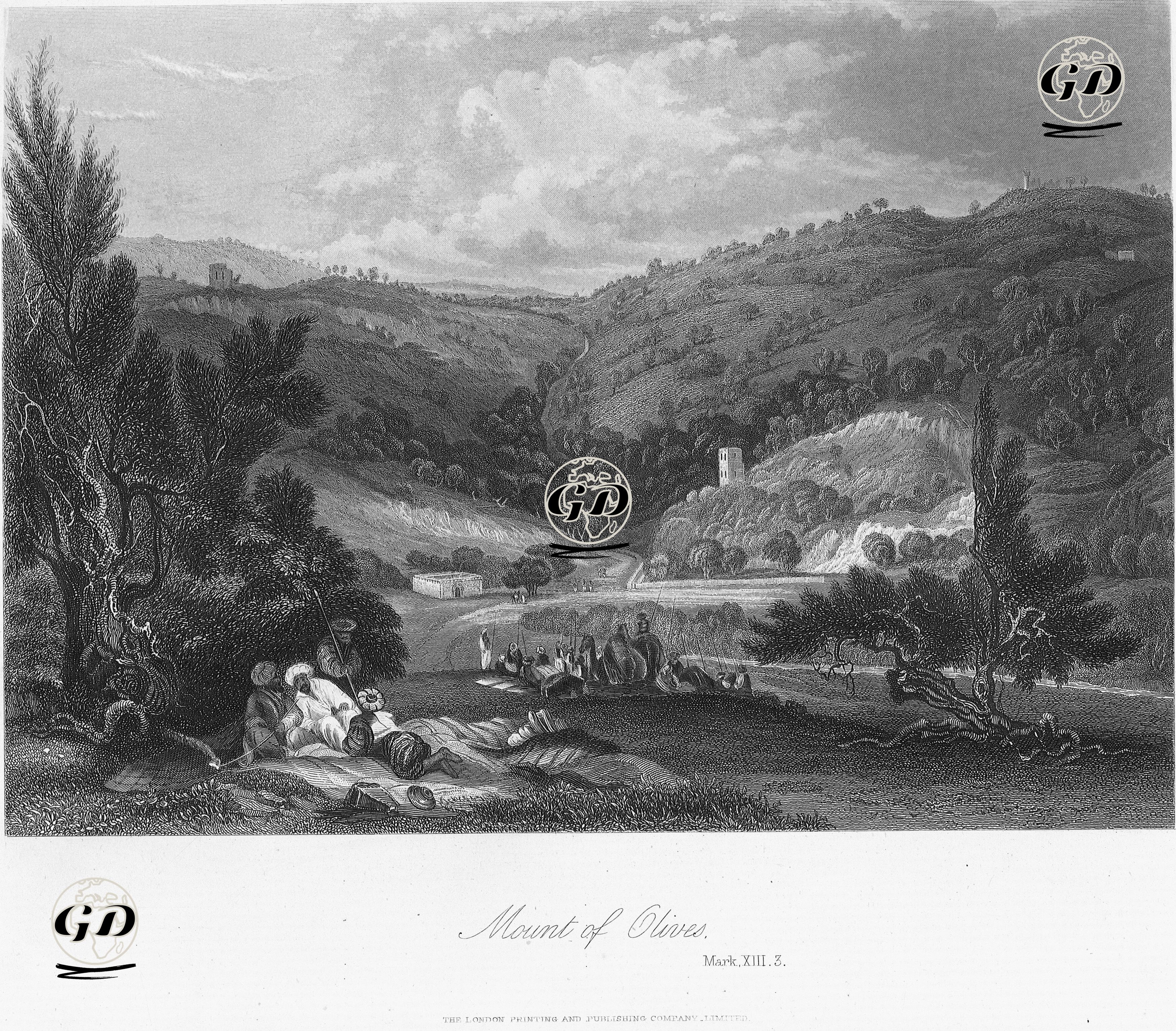 The Mount Of Olives, Mark.XIII.3. -  - 1850's