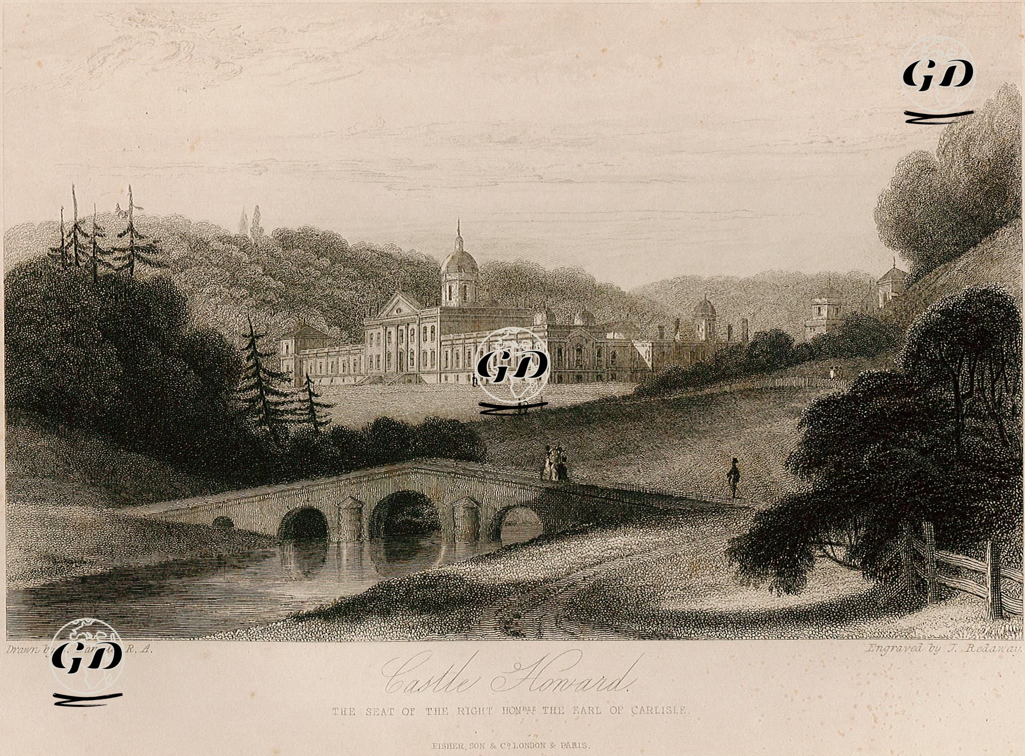 Carlisle Kontunun Ev Olarak Kullandığı Howard Malikhanesi -  - 1844